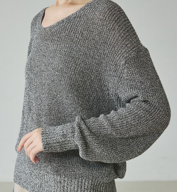 qualite「ミックスカラードライコットンニット」|ニット・セーター|