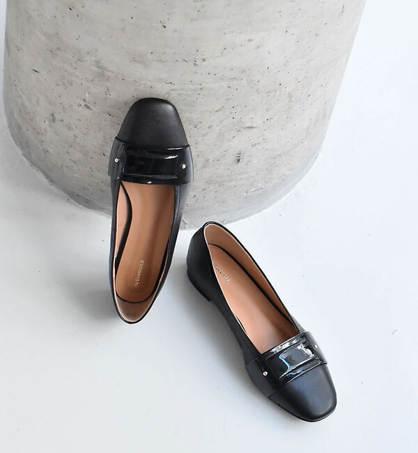 AU BANNISTER「ソフトレザー フラットパンプス」|パンプス|ブラック