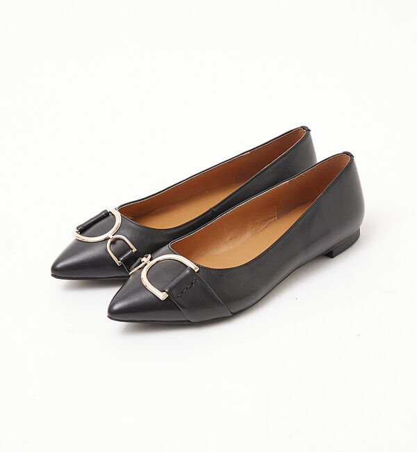 AU BANNISTER「モチーフ付きフラットパンプス」|パンプス|