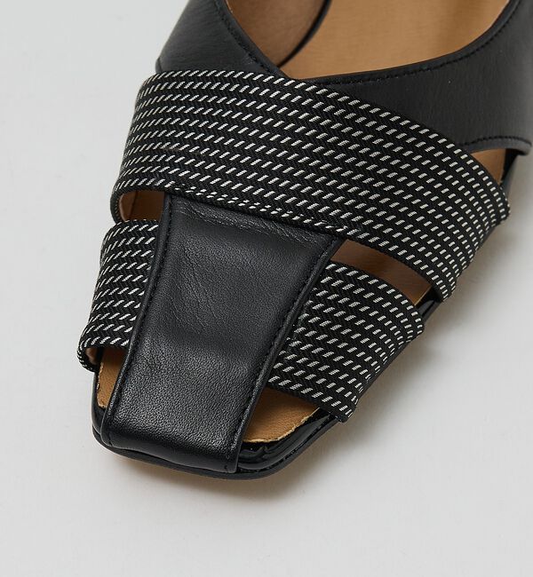 AU BANNISTER「【シルクネクタイ生地使用】グルカモチーフ フラットパンプス」|パンプス|