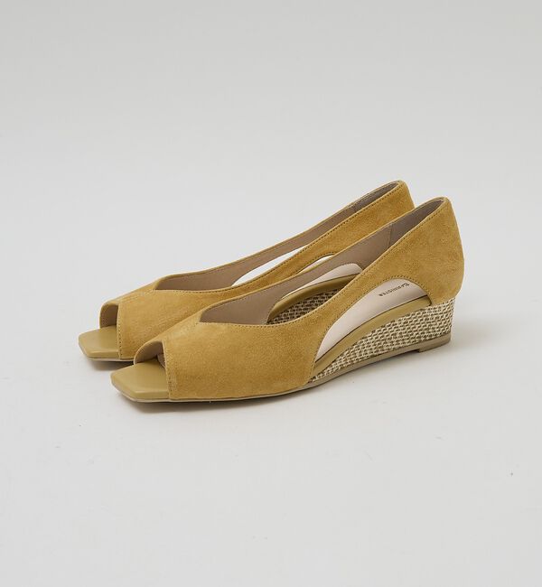 AU BANNISTER「【オープントゥ】バタフライカットウェッジソールパンプス【予約】」|パンプス|