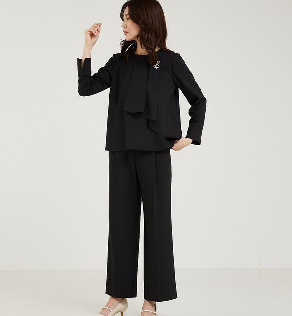 abahouse mavie「【エニデイカセット/上下２点セット】タックフレアーセットアップ/通勤/セミオケ」|スーツ|