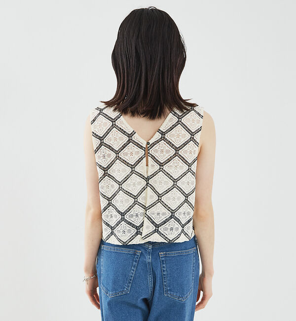 abahouse mavie「レース2WAYジレブラウス」|シャツ・ブラウス|