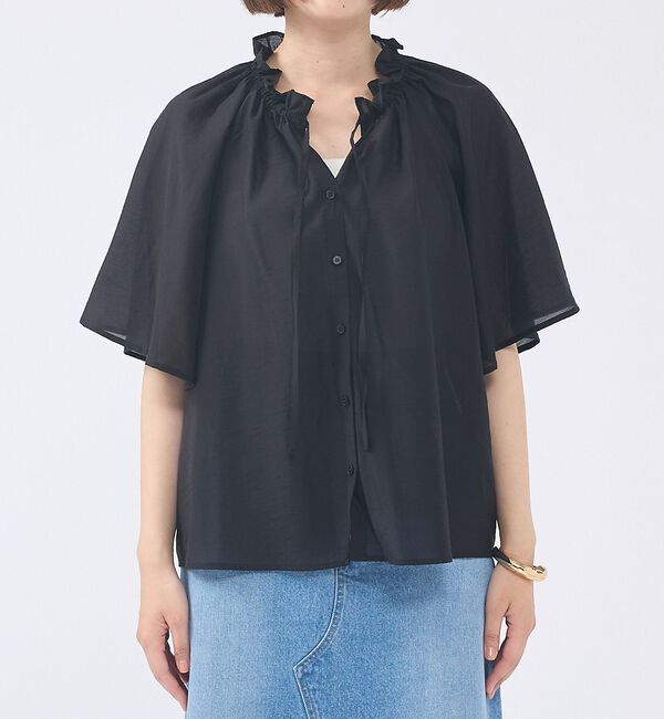 abahouse mavie「【羽織にもなる】フリルカラーブラウス【予約】」|シャツ・ブラウス|