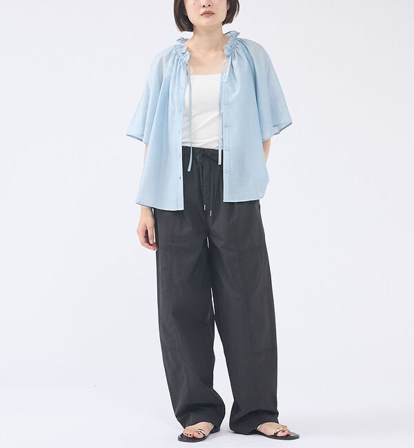 abahouse mavie「【羽織にもなる】フリルカラーブラウス【予約】」|シャツ・ブラウス|