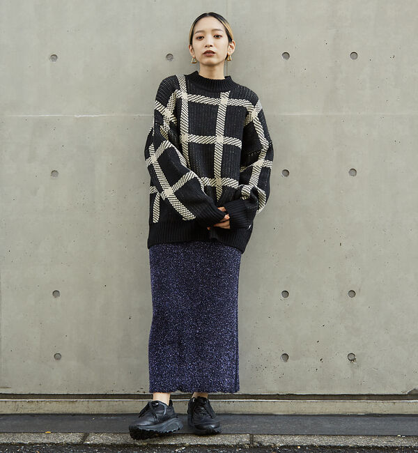 NOMINE「【セットアップ対応可】ラメシャギータイトニットスカート」|スカート|