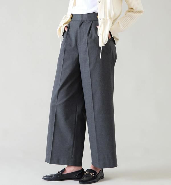 TIARA「サイドボタンワイドパンツ」|その他|杢グレー