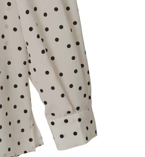 TIARA「ドットプリントフリルブラウス」|シャツ・ブラウス|