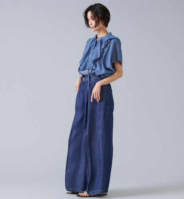 Liesse「6オンステンセルデニムバギーパンツ」|デニム|