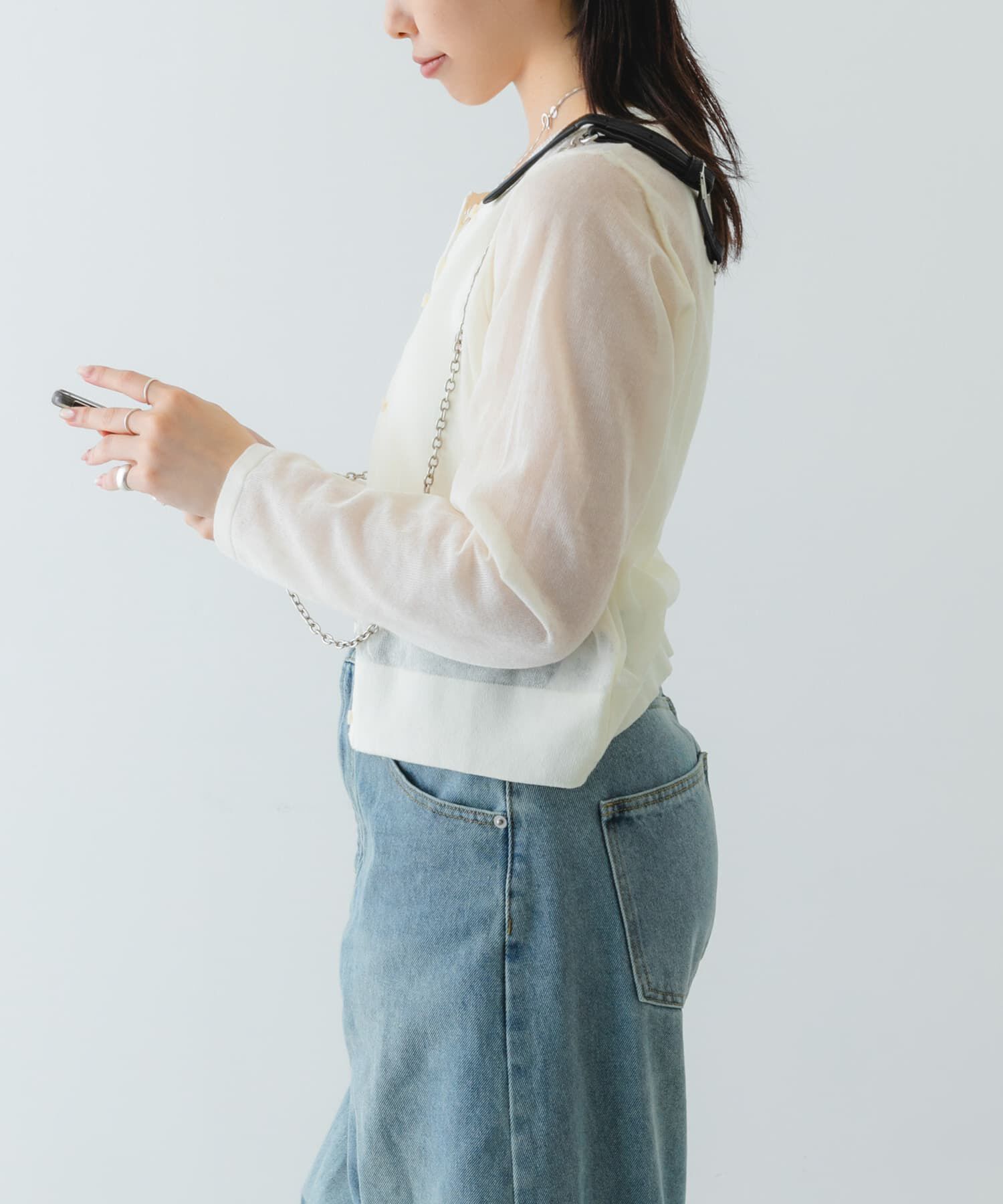 RODE SKO「『別注』BEAURE&times;RODESKO　レザーコンビモバイルストラップ」|モバイルケース|