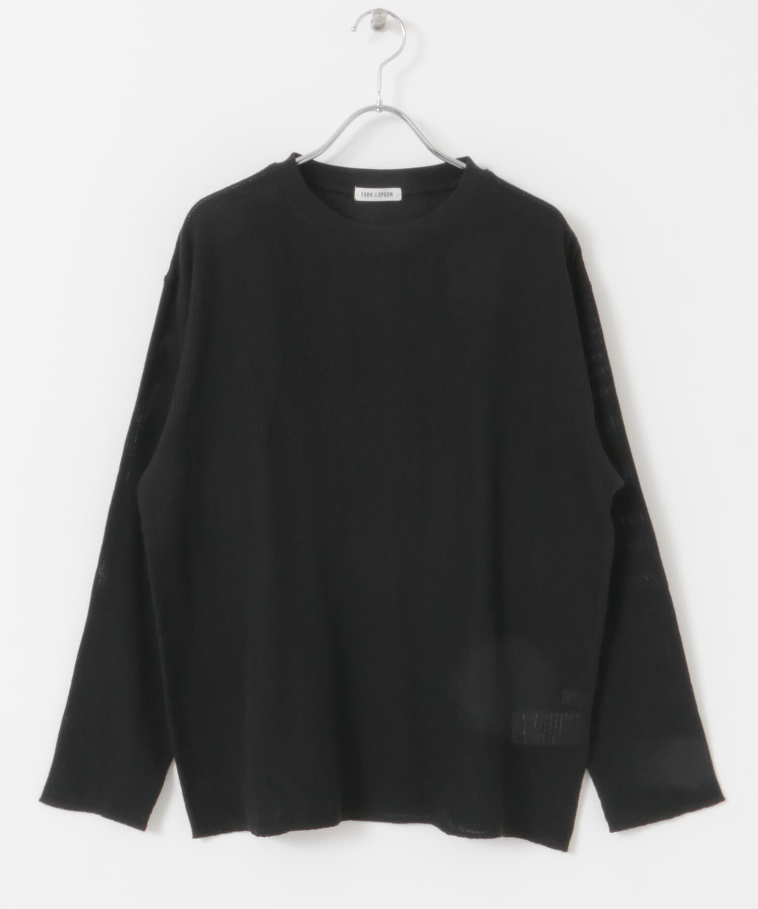 URBAN RESEARCH DOORS「FORK&SPOON　メッシュロングスリーブプルオーバー」|Tシャツ・カットソー|