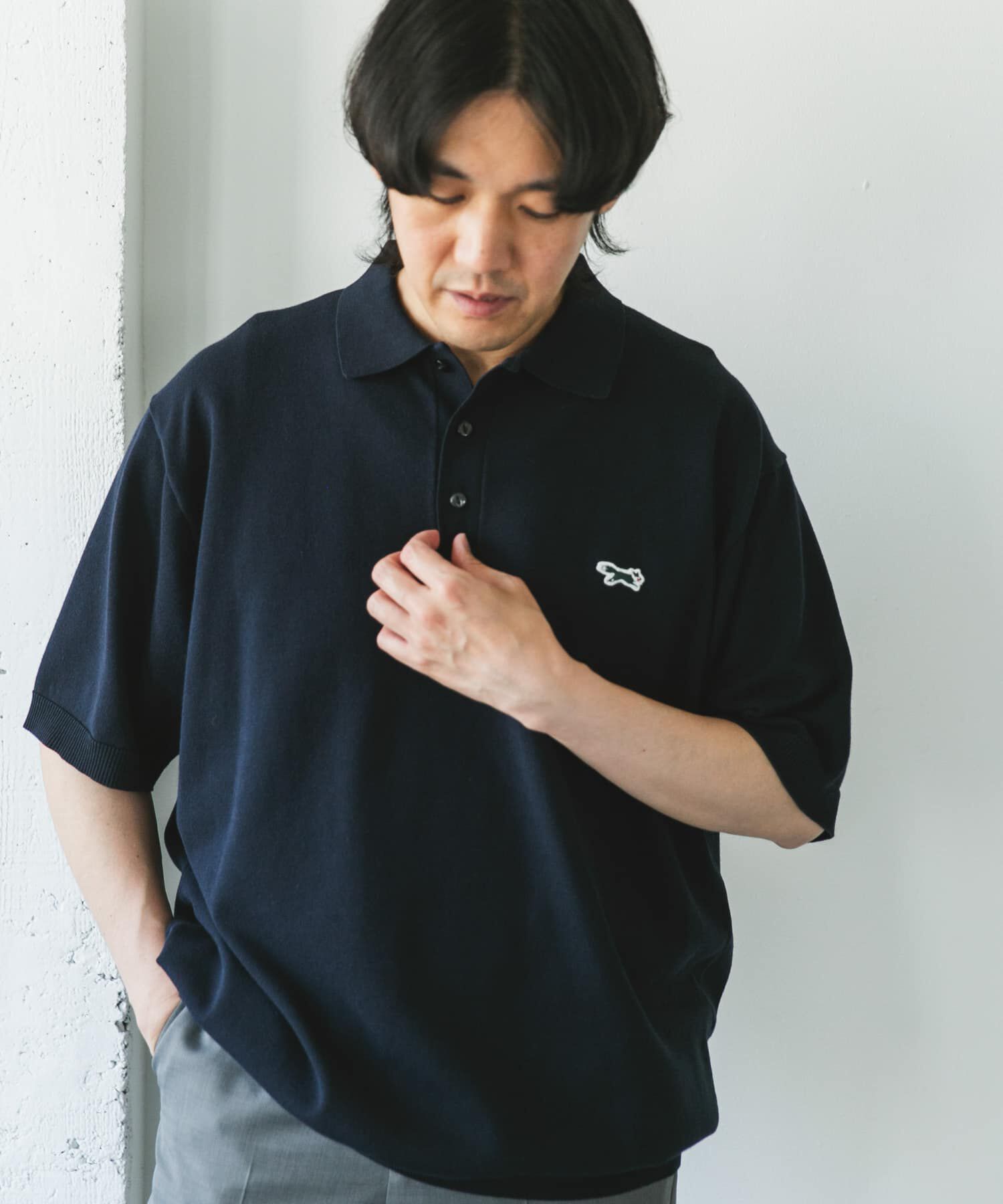 URBAN RESEARCH DOORS「『XLサイズ/WEB限定』『別注』PENNEYS&times;DOORS　THE FOX ハイゲージ ニットポロ」|ポロシャツ|