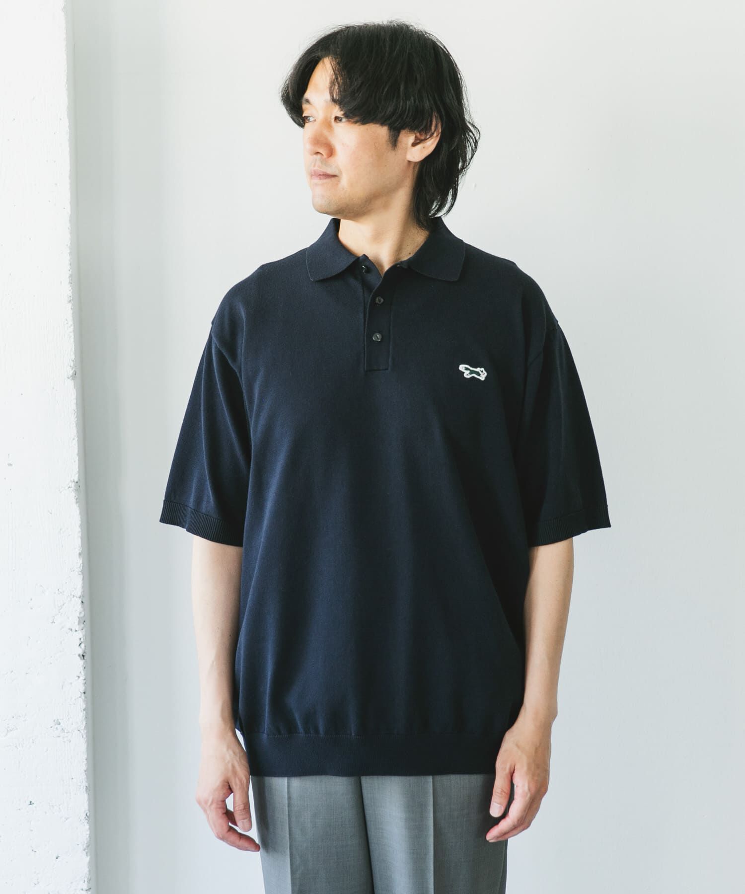 URBAN RESEARCH DOORS「『XLサイズ/WEB限定』『別注』PENNEYS&times;DOORS　THE FOX ハイゲージ ニットポロ」|ポロシャツ|