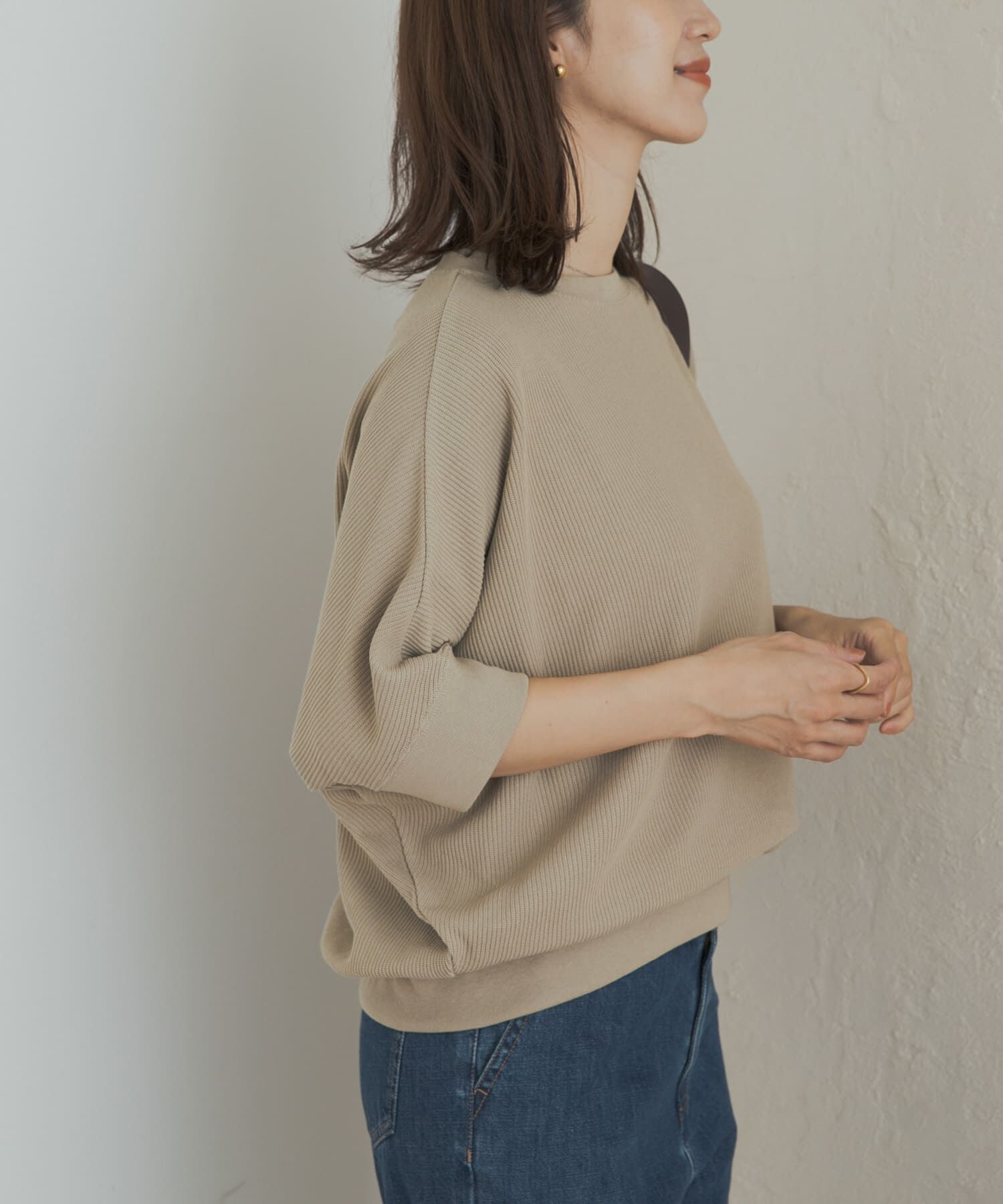 URBAN RESEARCH DOORS「タックフライスワイドTシャツ」|Tシャツ・カットソー|