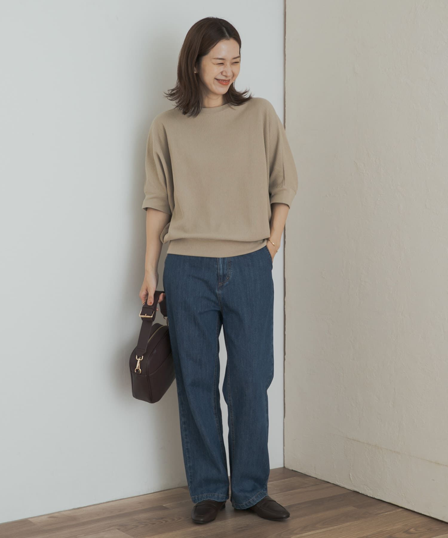 URBAN RESEARCH DOORS「タックフライスワイドTシャツ」|Tシャツ・カットソー|