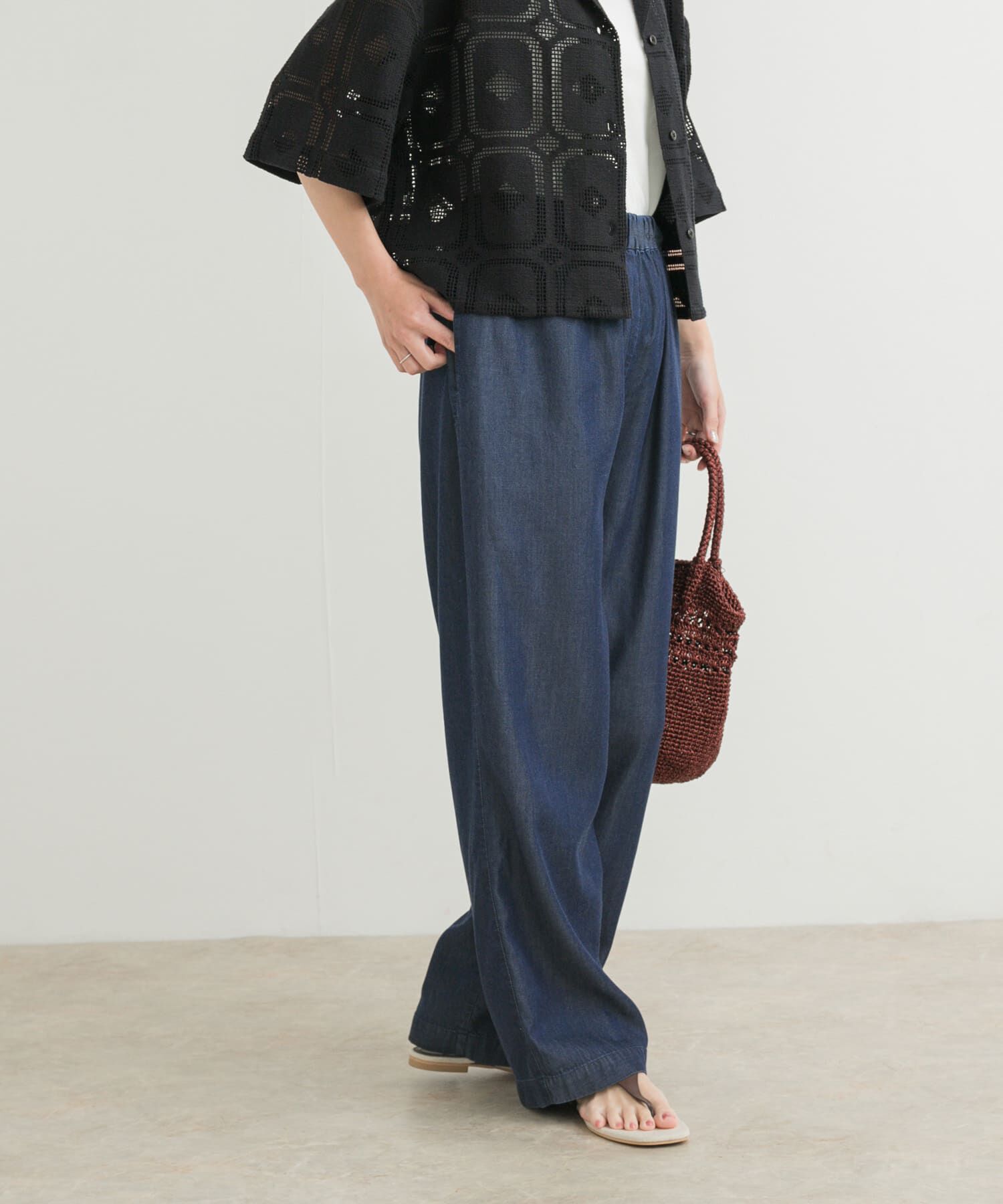 URBAN RESEARCH DOORS「リヨセルデニムイージーパンツ」|デニム|