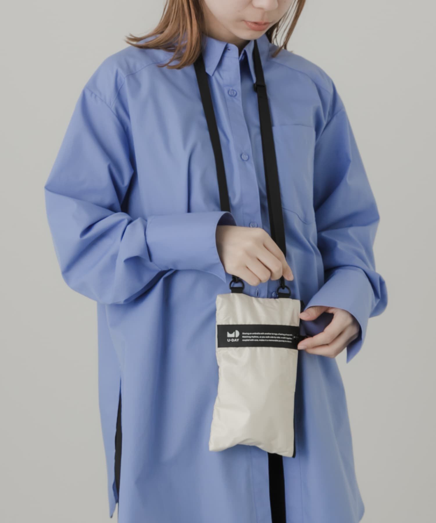 SMELLY「『晴雨兼用』because　マルチサコッシュ付きアンブレラ」|傘|