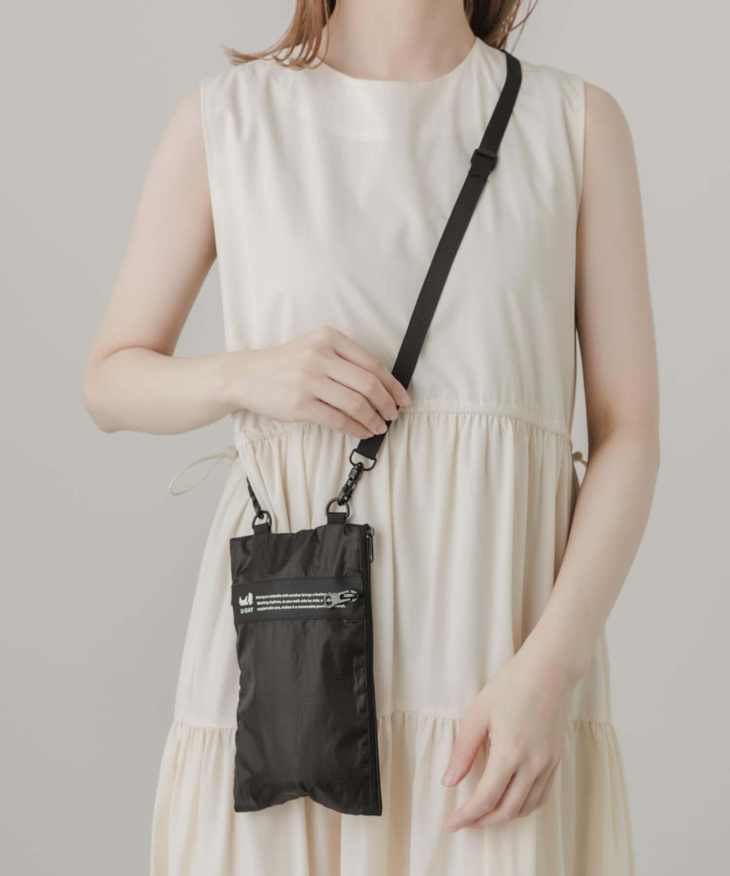 SMELLY「『晴雨兼用』because　マルチサコッシュ付きアンブレラ」|傘|