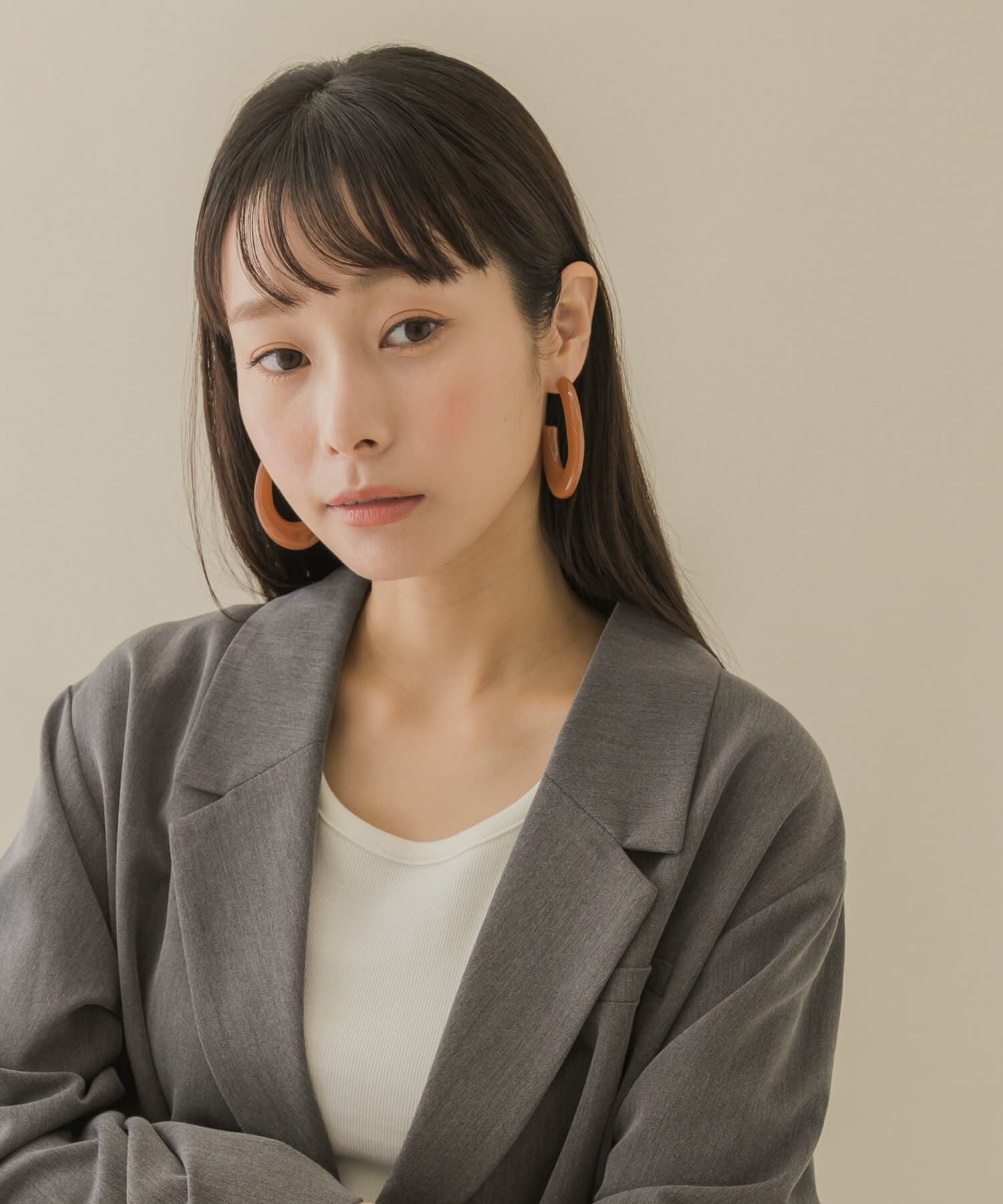 SMELLY「カラーオーバルボリュームピアス」|ピアス|