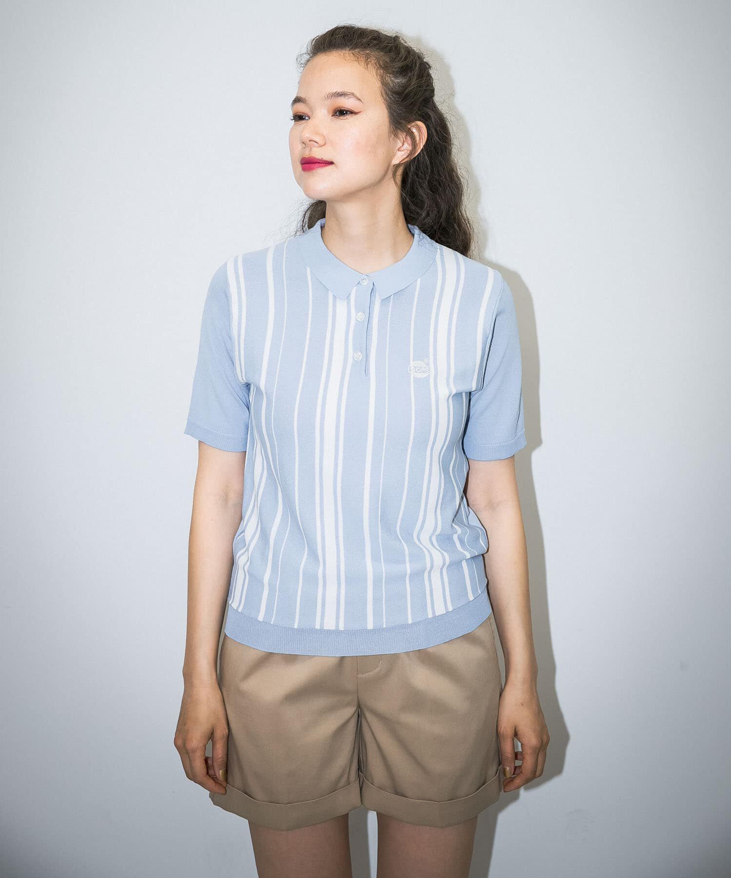 Sonny Label 「OOPS　ストライプ半袖ポロシャツ」|ポロシャツ|