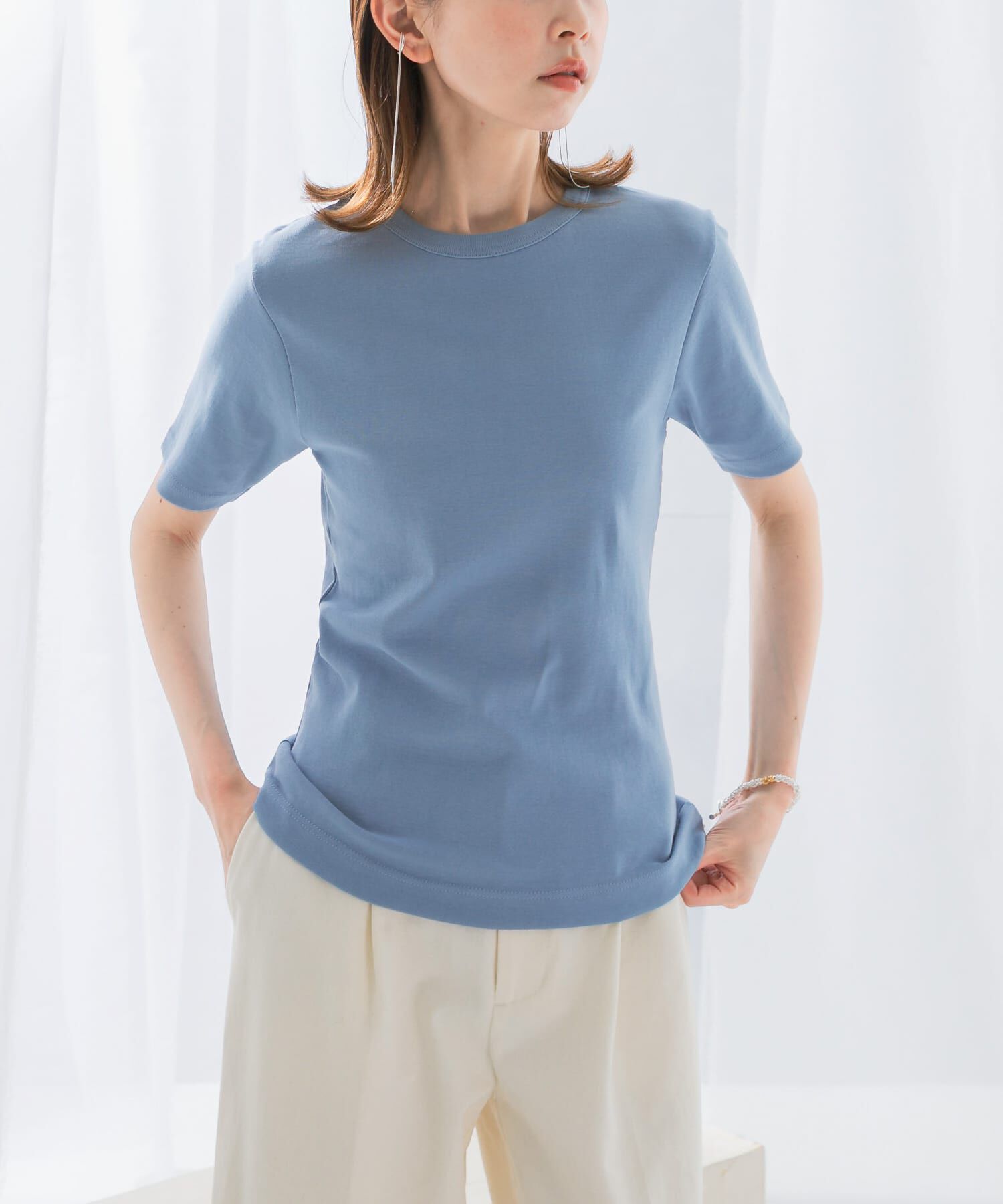 URBAN RESEARCH ROSSO「GICIPI　CRISTALLO」|Tシャツ・カットソー|ライトブルー