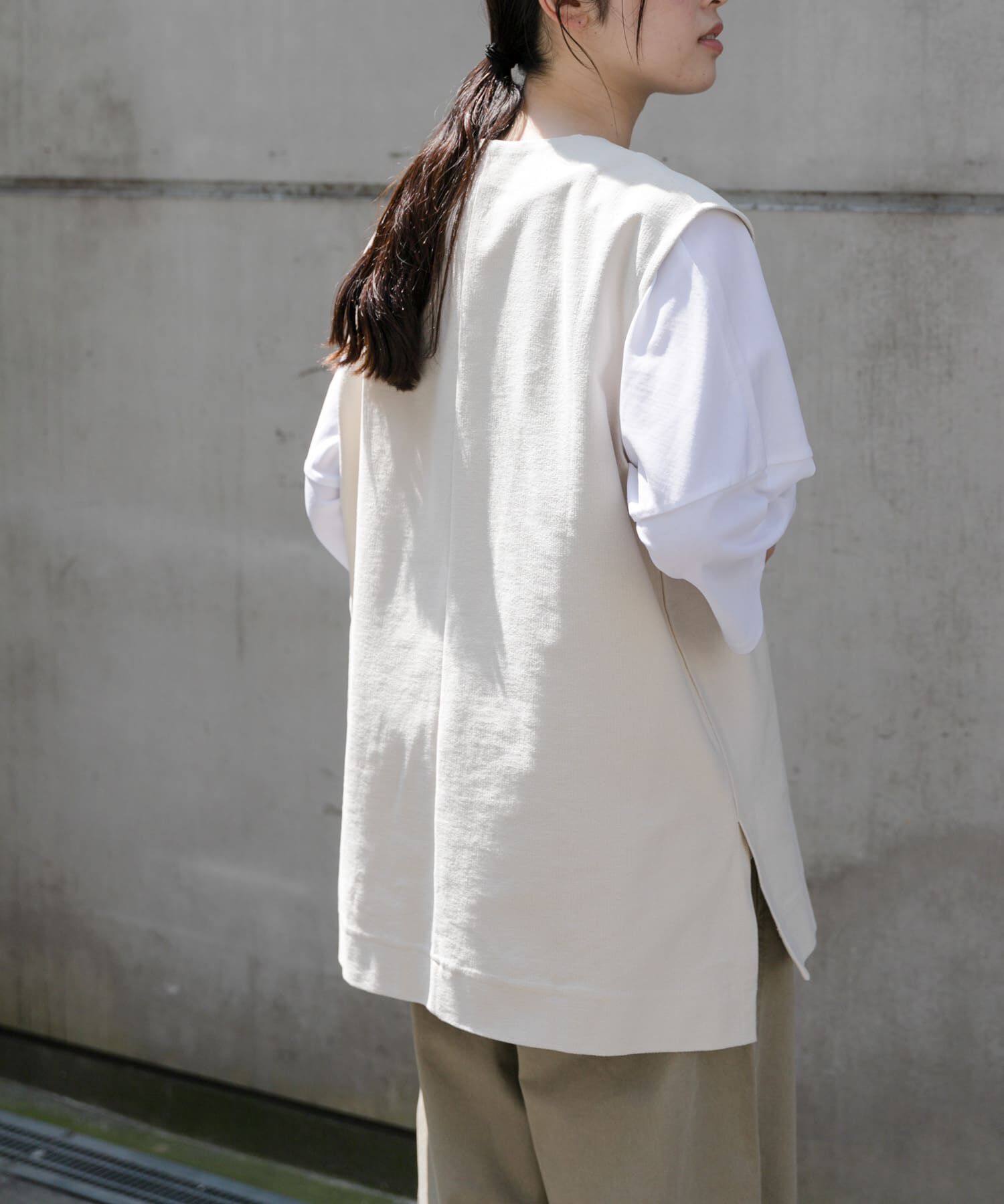 URBAN RESEARCH DOORS「FORK&SPOON　ジャガードUネックベスト」|ベスト・ジレ|