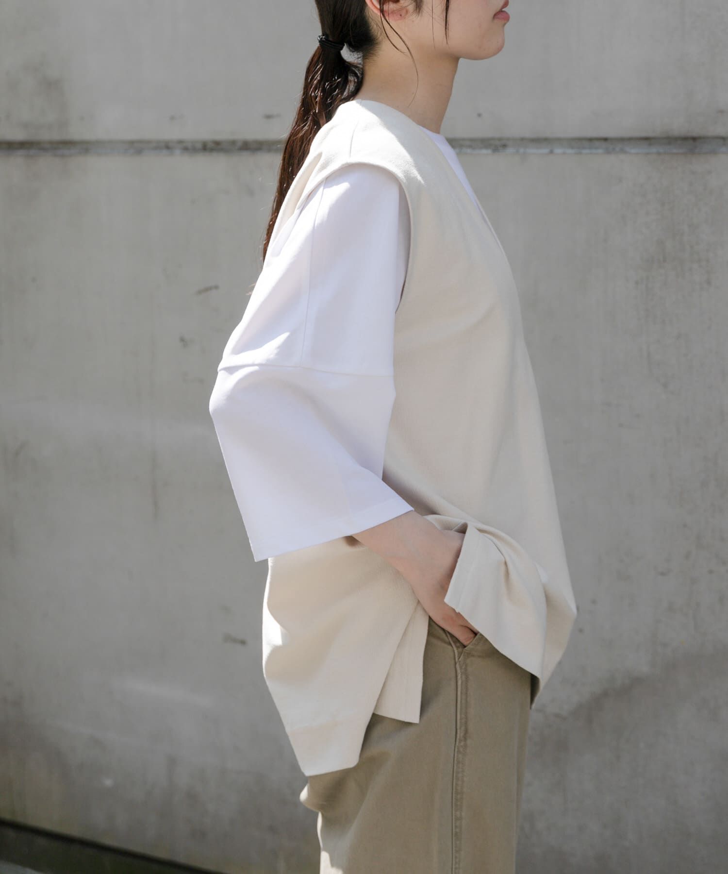 URBAN RESEARCH DOORS「FORK&SPOON　ジャガードUネックベスト」|ベスト・ジレ|