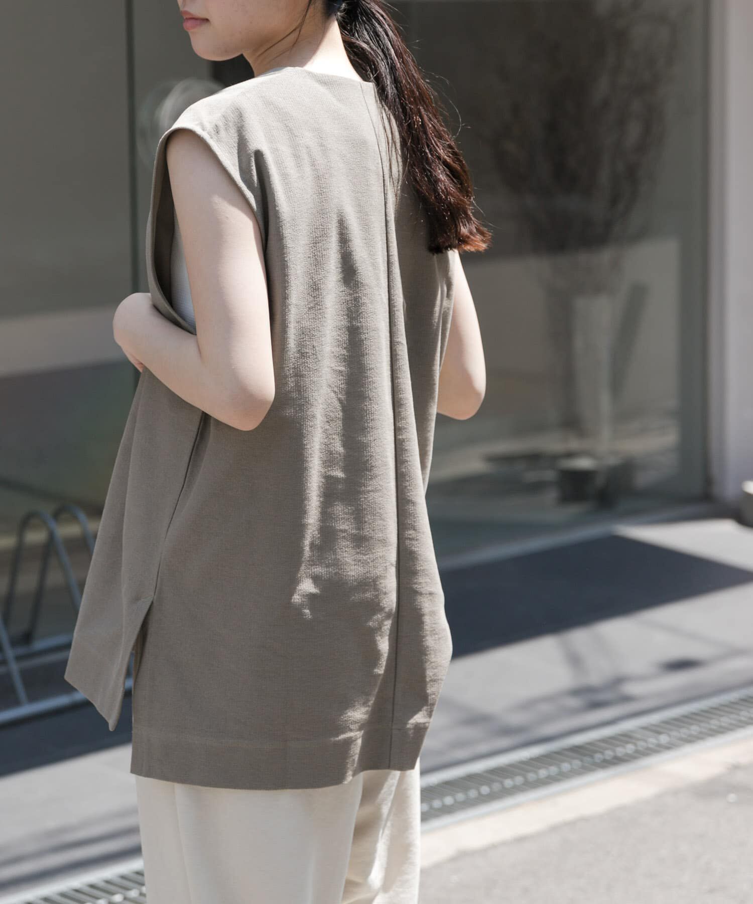 URBAN RESEARCH DOORS「FORK&SPOON　ジャガードUネックベスト」|ベスト・ジレ|