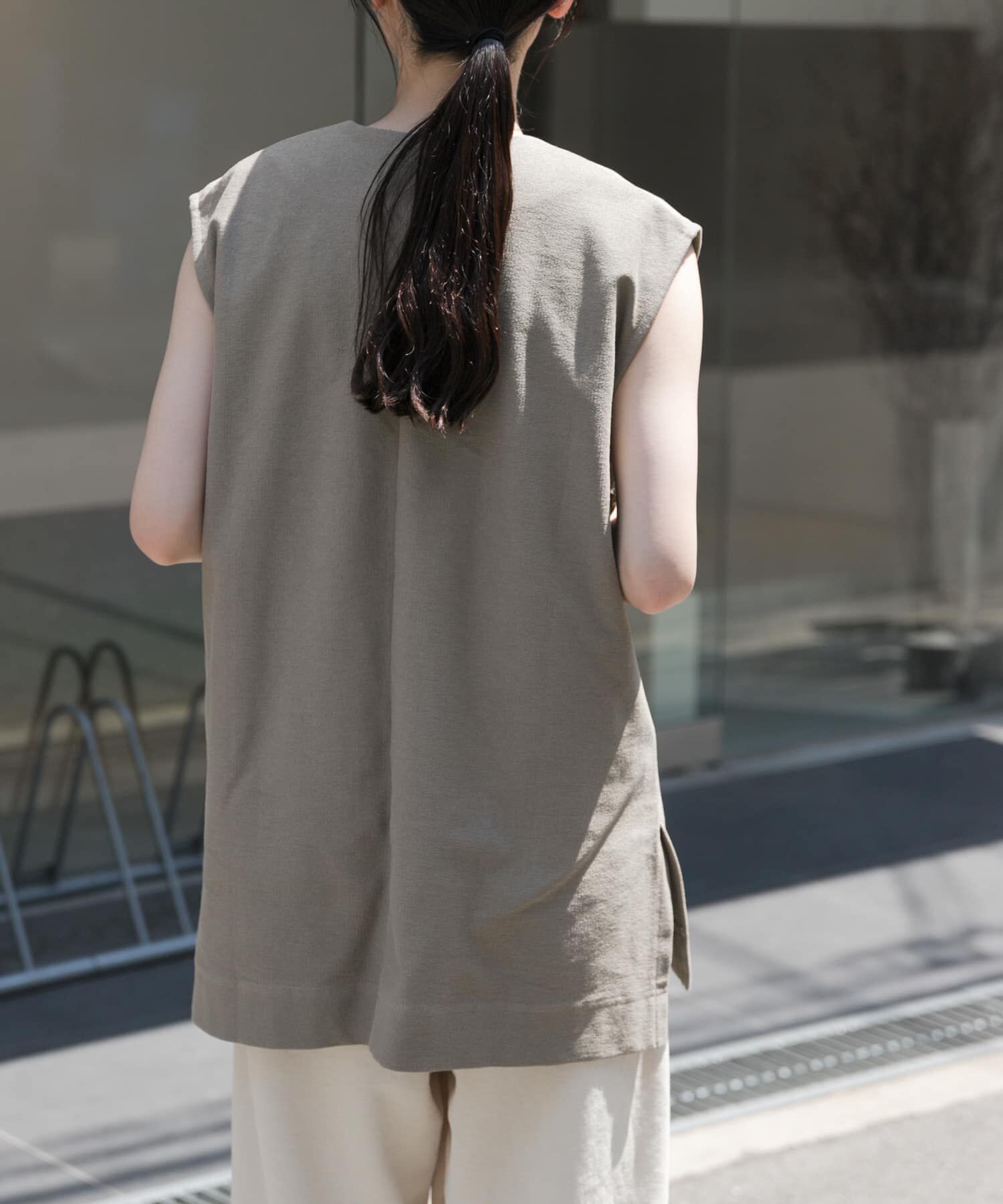 URBAN RESEARCH DOORS「FORK&SPOON　ジャガードUネックベスト」|ベスト・ジレ|