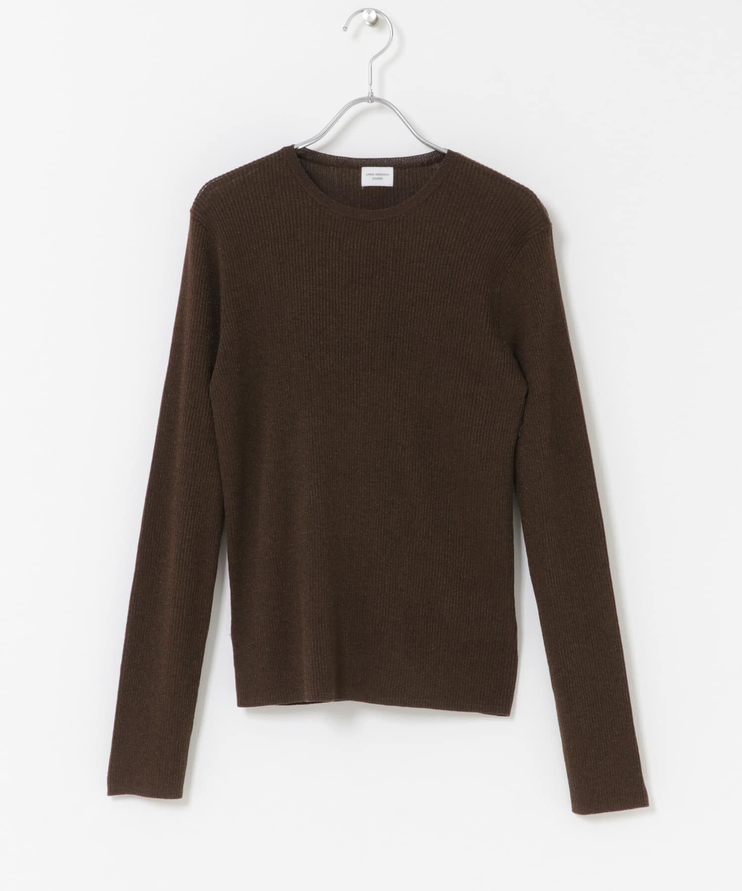 URBAN RESEARCH DOORS「ラメリブプルオーバー」|ニット・セーター|