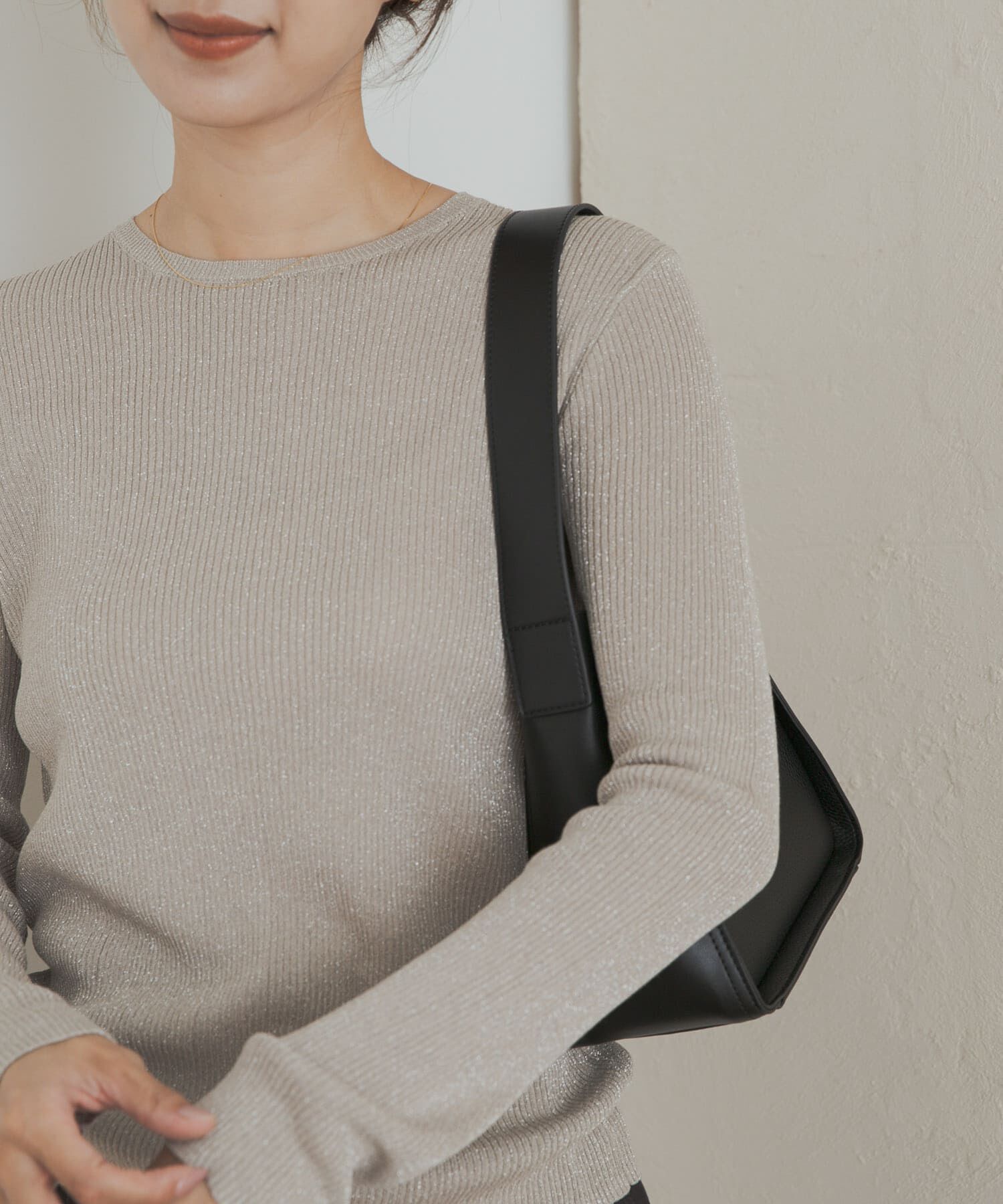 URBAN RESEARCH DOORS「ラメリブプルオーバー」|ニット・セーター|