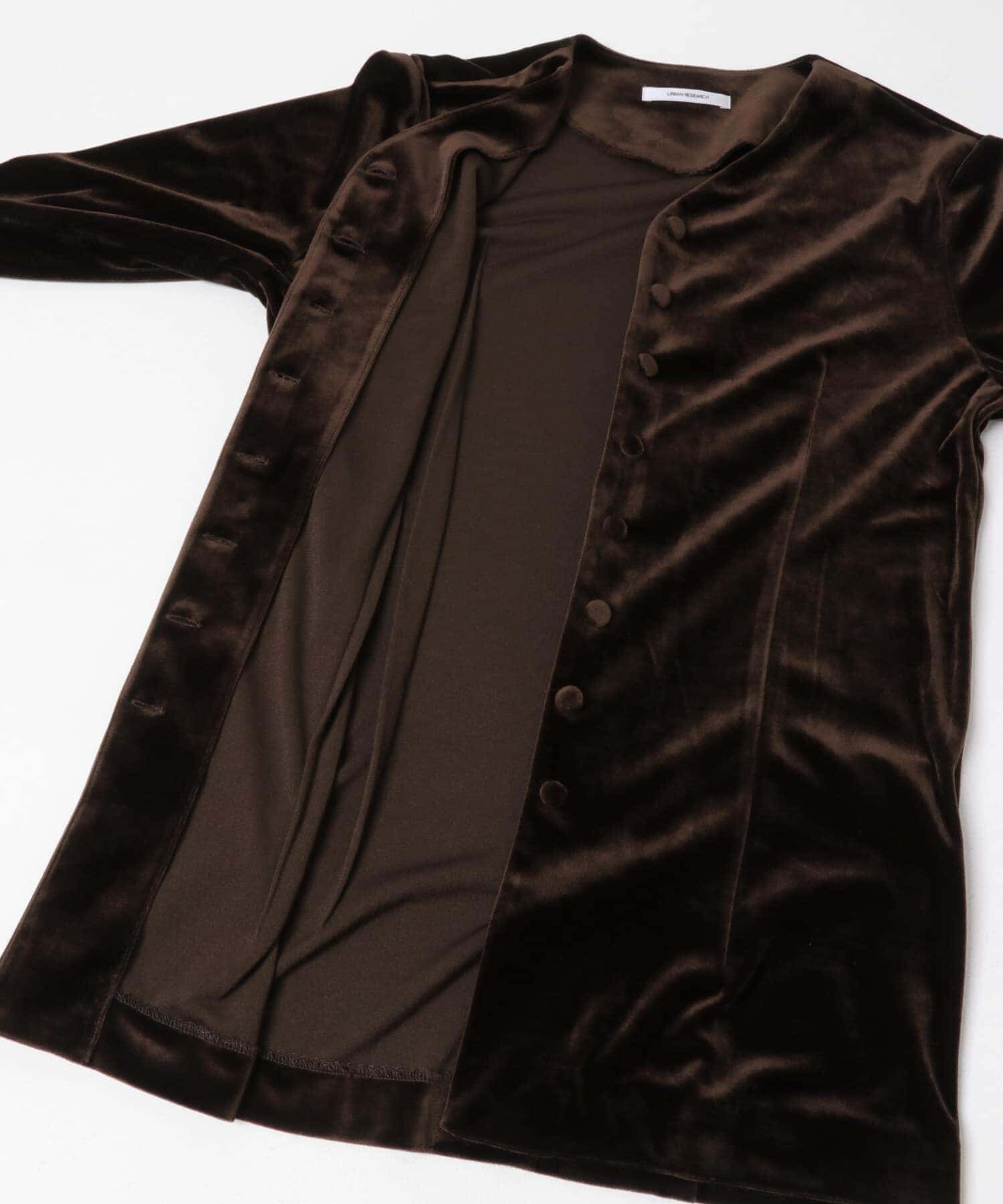 URBAN RESEARCH「ベロアカーディガン」|カーディガン|