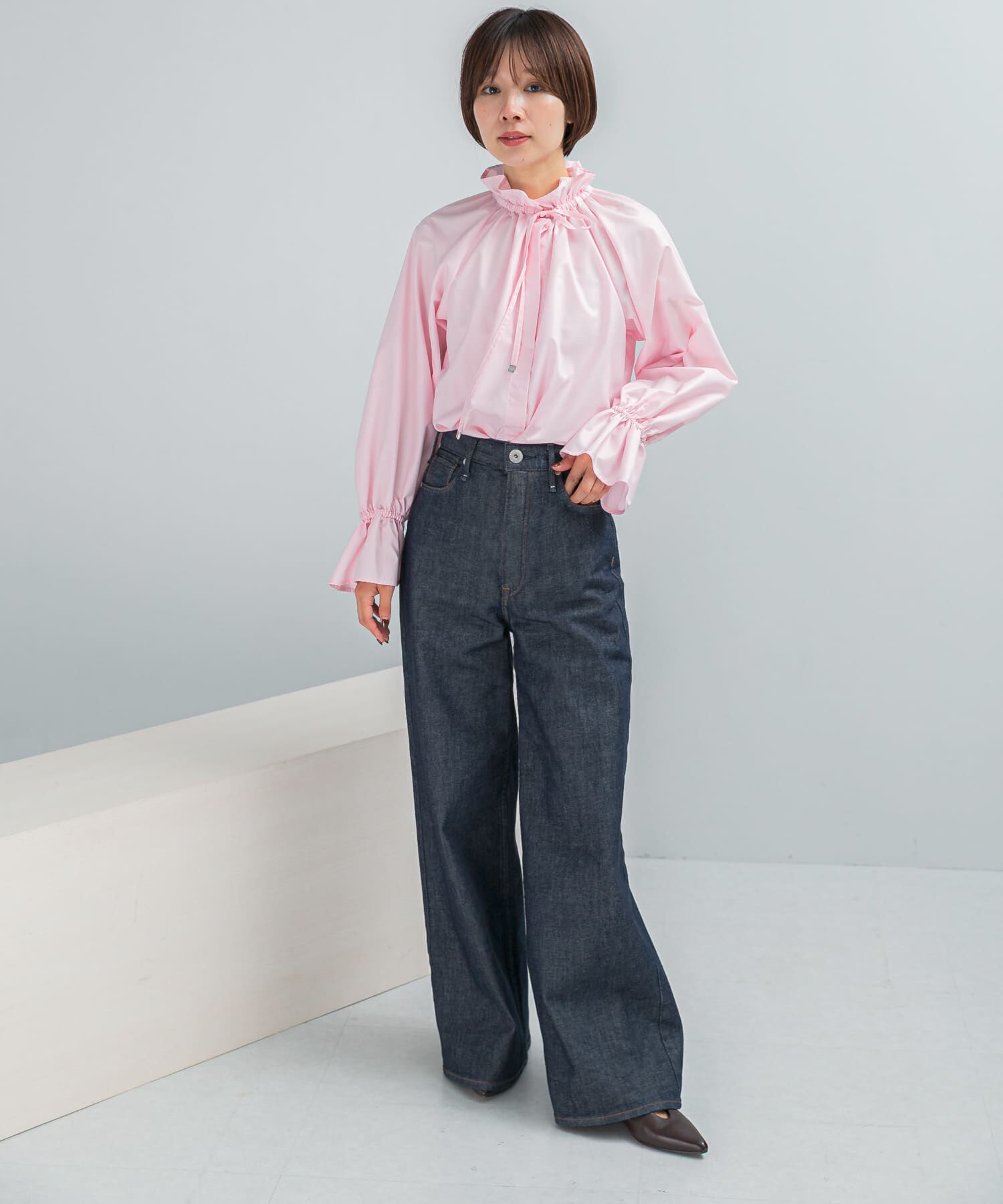 URBAN RESEARCH ROSSO「フリルカラーブラウス」|シャツ・ブラウス|