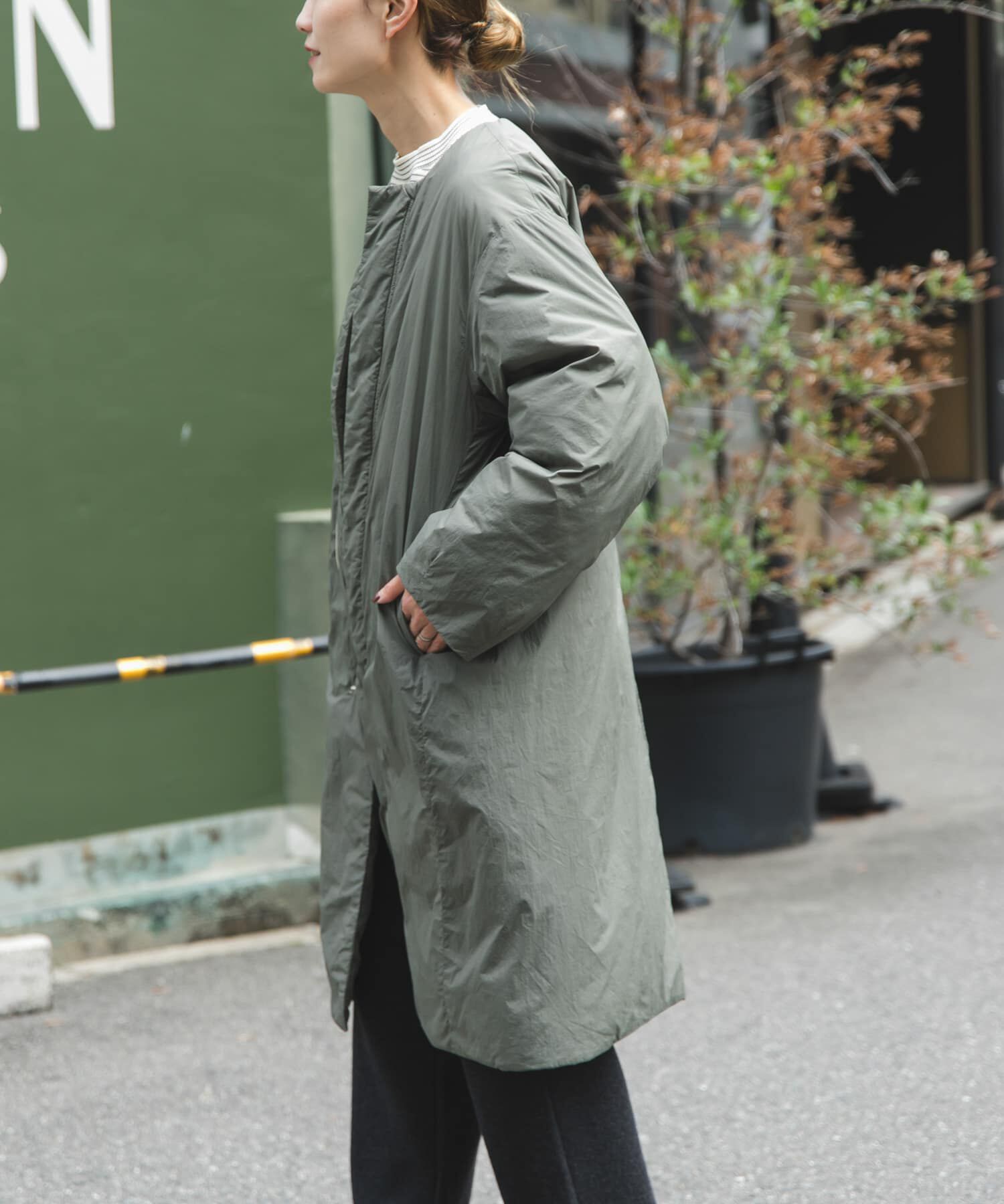 URBAN RESEARCH DOORS「FORK&SPOON　SORONAノーカラーコート」|ノーカラーコート|