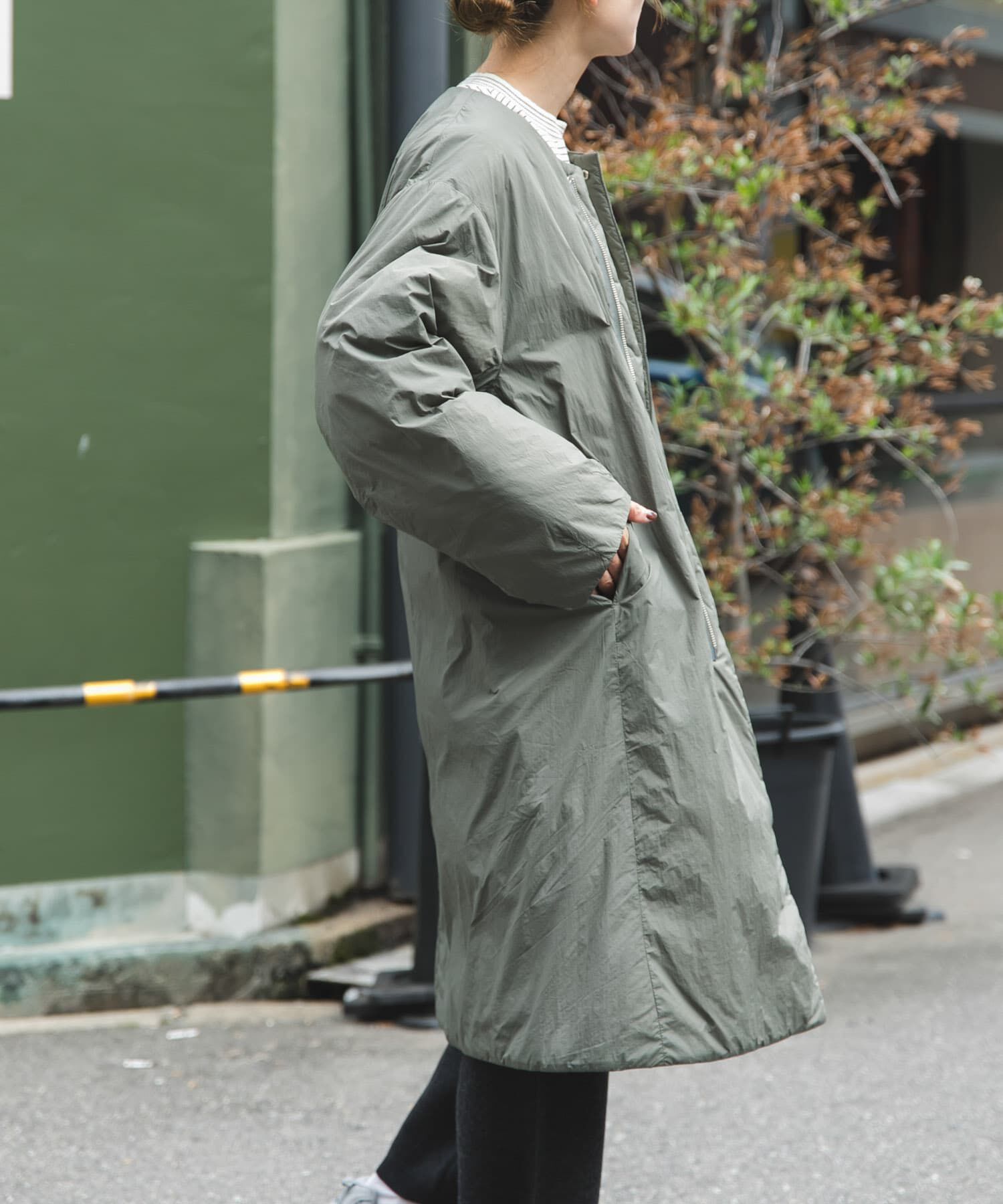 URBAN RESEARCH DOORS「FORK&SPOON　SORONAノーカラーコート」|ノーカラーコート|