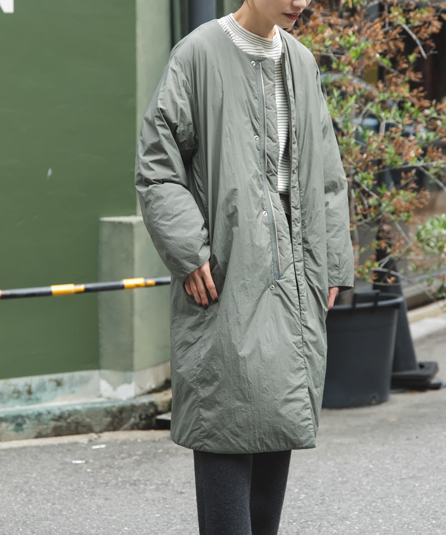 URBAN RESEARCH DOORS「FORK&SPOON　SORONAノーカラーコート」|ノーカラーコート|