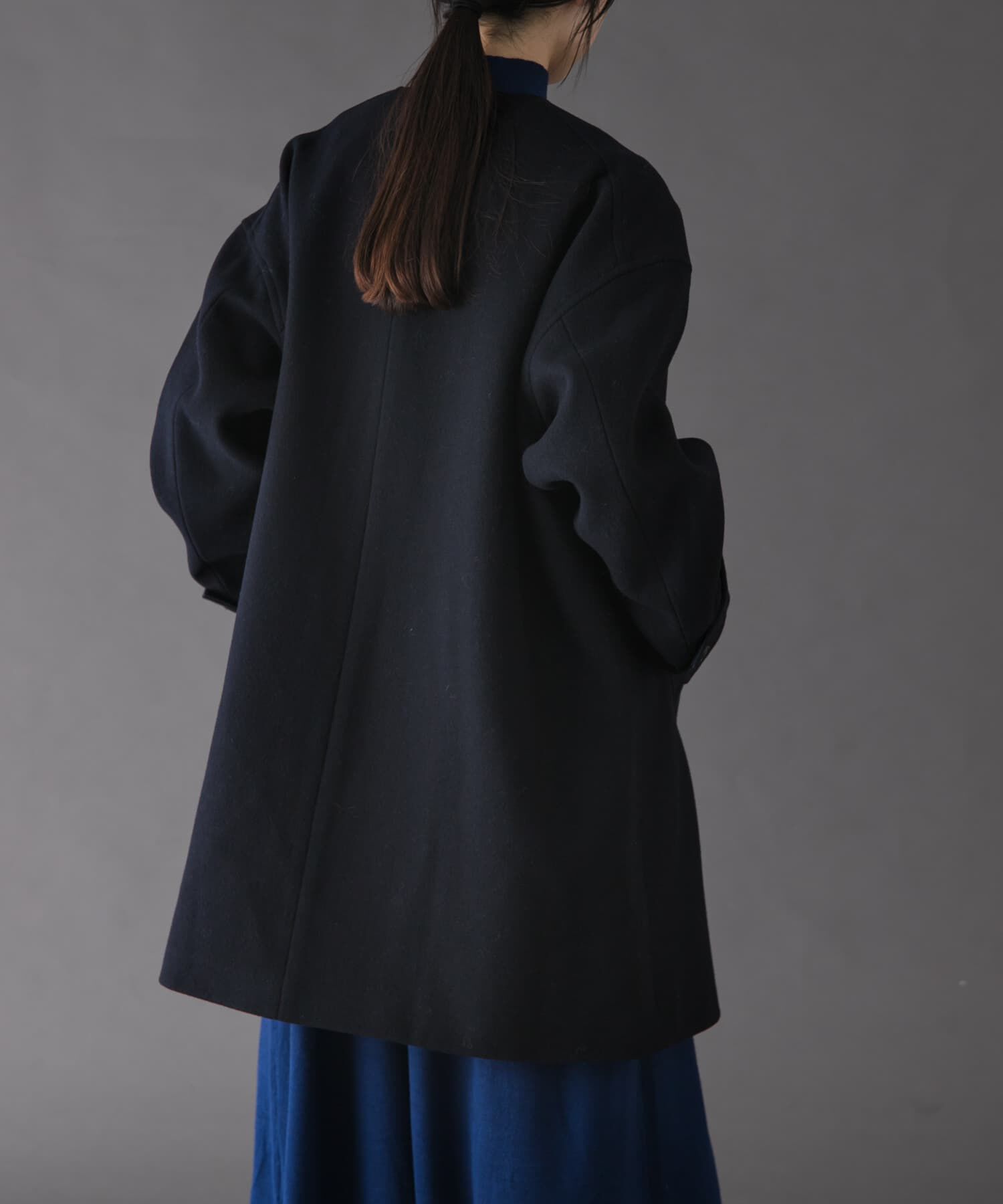 URBAN RESEARCH DOORS「FORK&SPOON　ウールノーカラーコート」|ノーカラーコート|