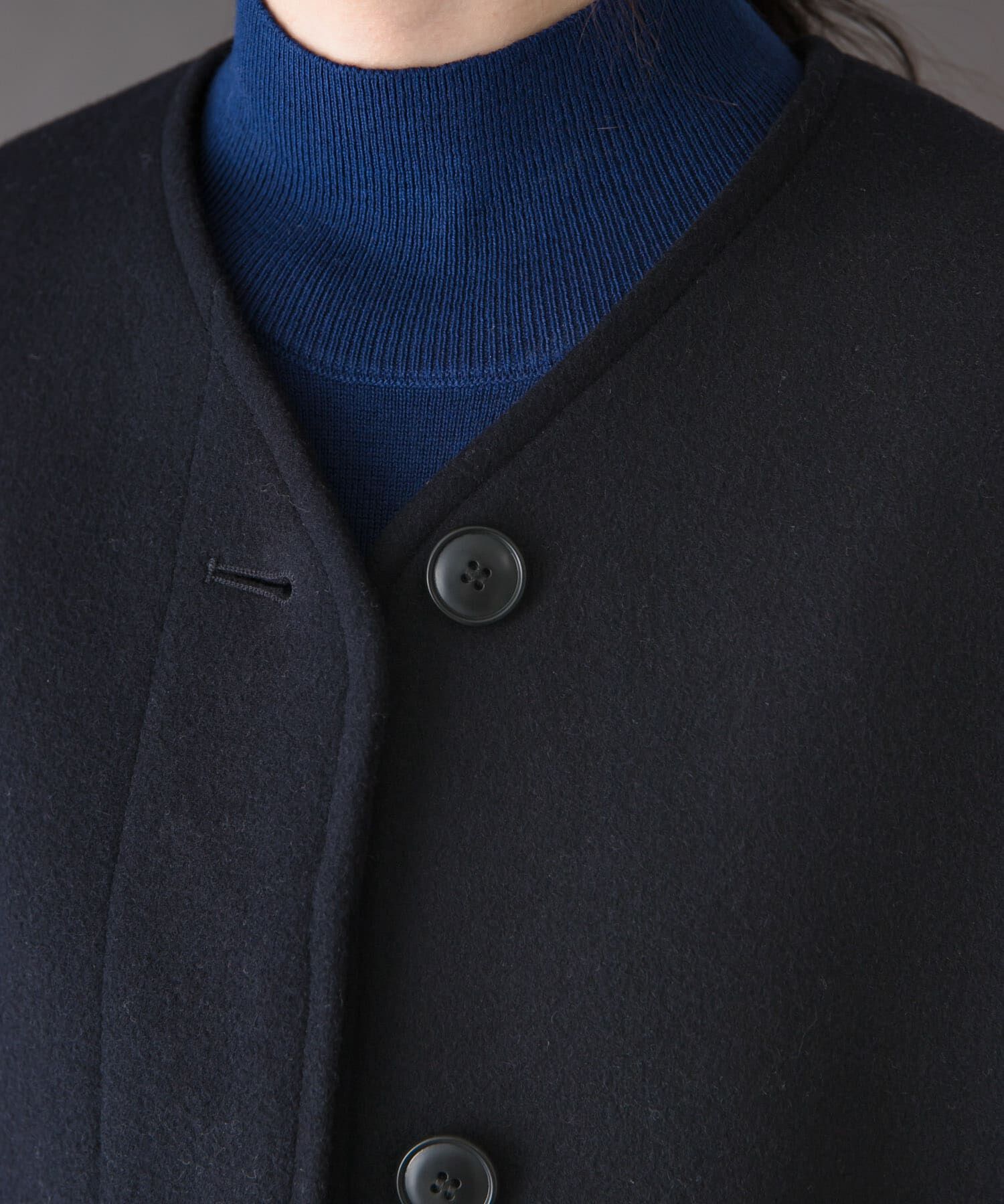 URBAN RESEARCH DOORS「FORK&SPOON　ウールノーカラーコート」|ノーカラーコート|