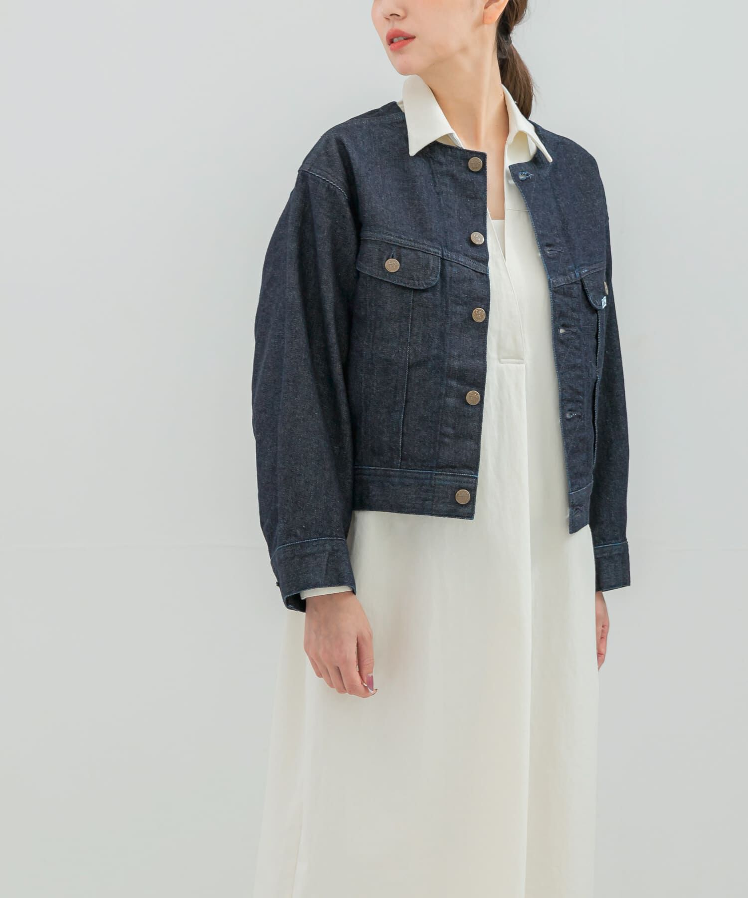 URBAN RESEARCH ROSSO「『別注』Lee101&times;ROSSO　NOCOLLAR SHORT JACKET」|デニムジャケット|