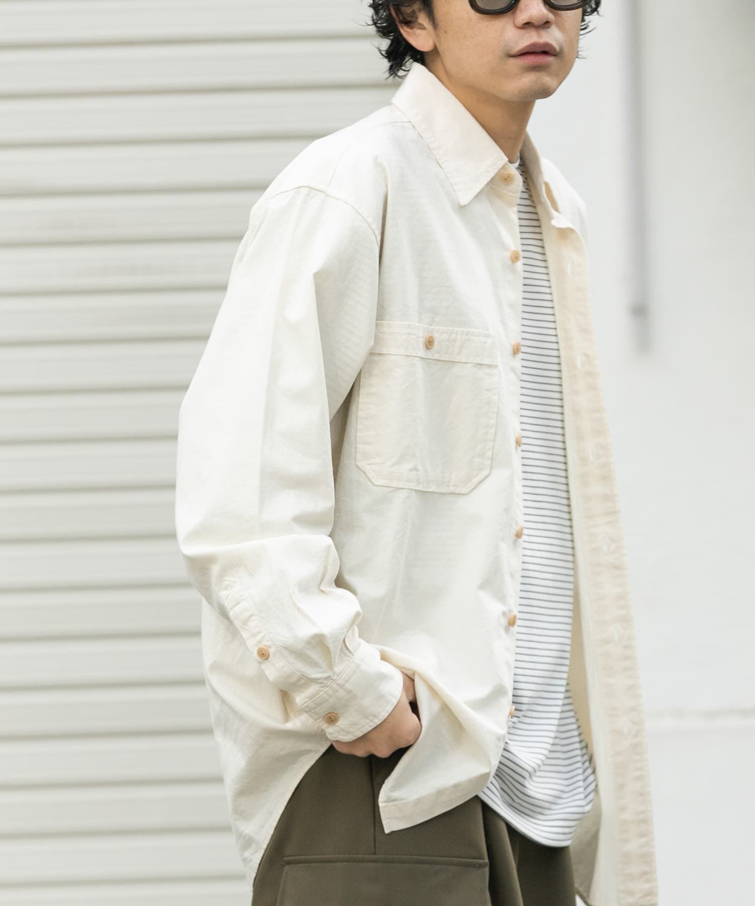 URBAN RESEARCH DOORS「FORK&SPOON　ダブルポケットシャンブレーシャツ」|シャツ・ブラウス|