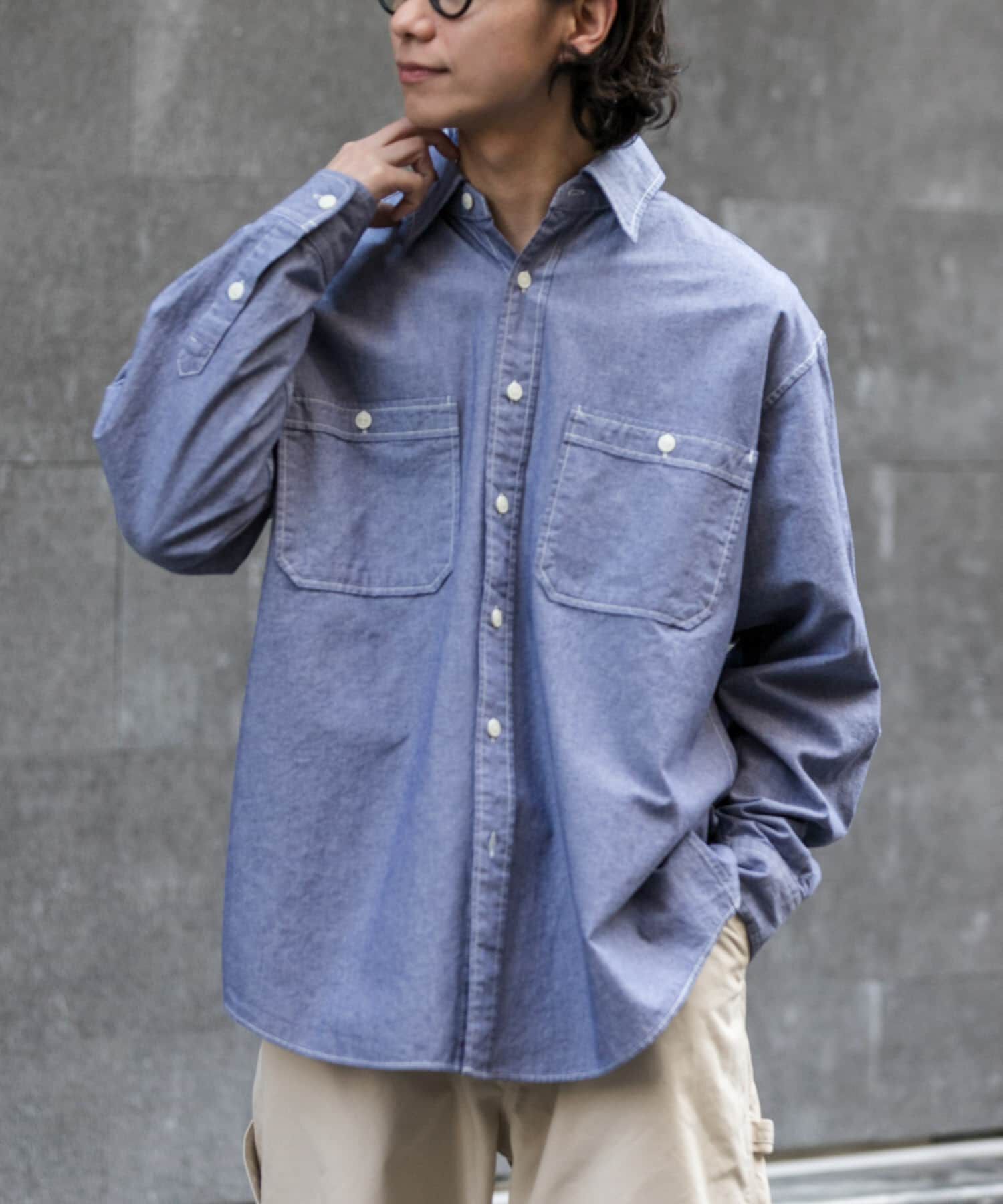 URBAN RESEARCH DOORS「FORK&SPOON　ダブルポケットシャンブレーシャツ」|シャツ・ブラウス|