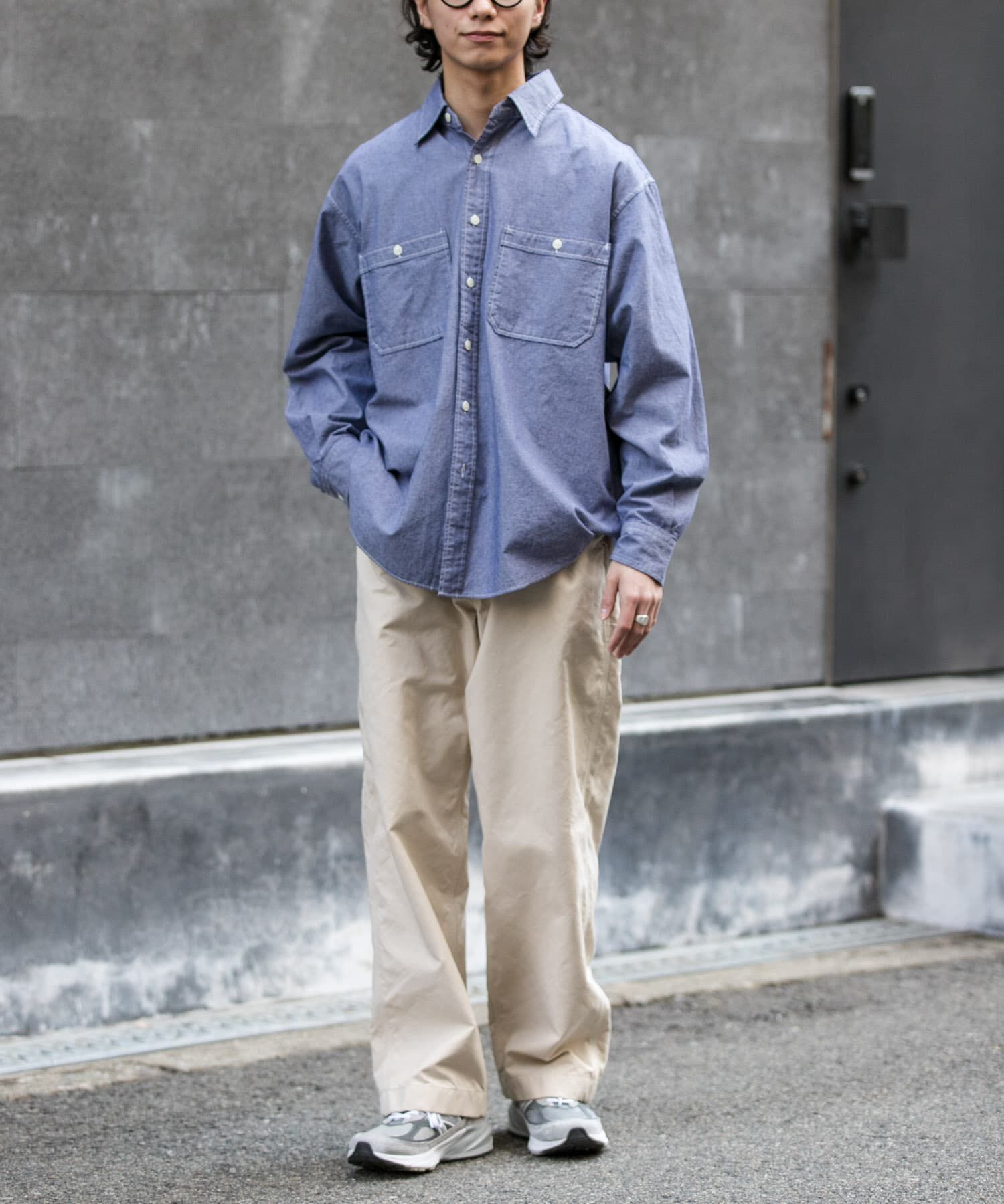 URBAN RESEARCH DOORS「FORK&SPOON　ダブルポケットシャンブレーシャツ」|シャツ・ブラウス|