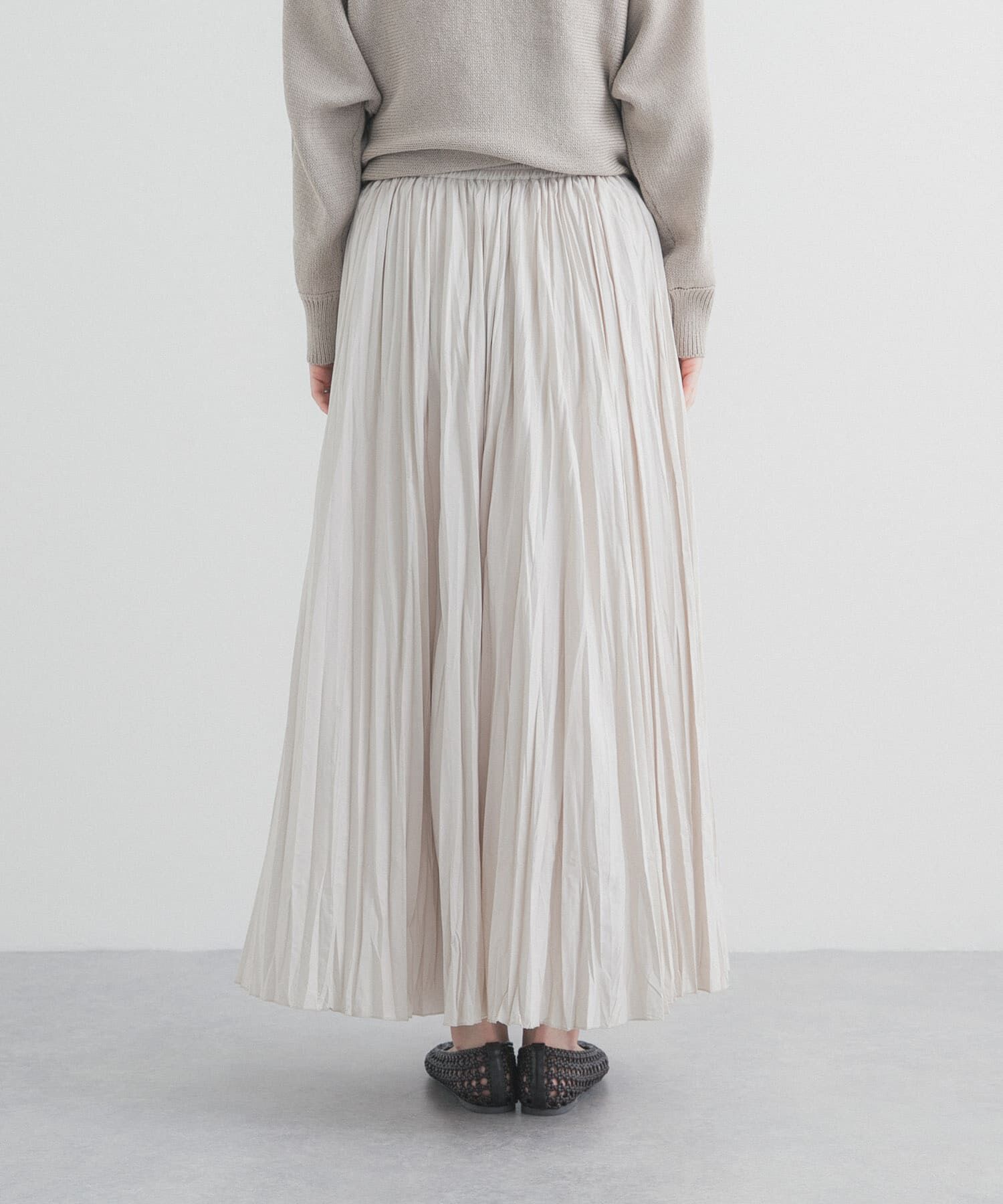 URBAN RESEARCH DOORS「タフタランダムプリーツスカート」|スカート|