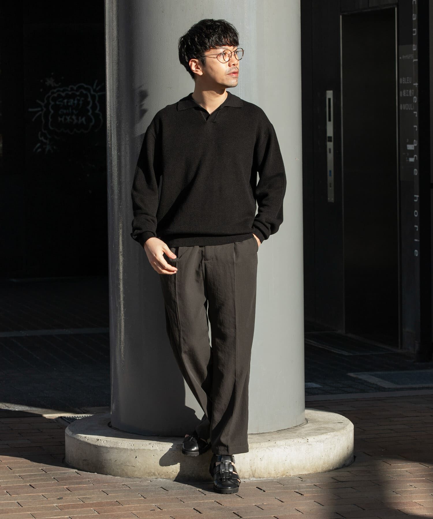 URBAN RESEARCH ROSSO「『WEB限定』変形カノコスキッパーニットポロ」|ニット・セーター|