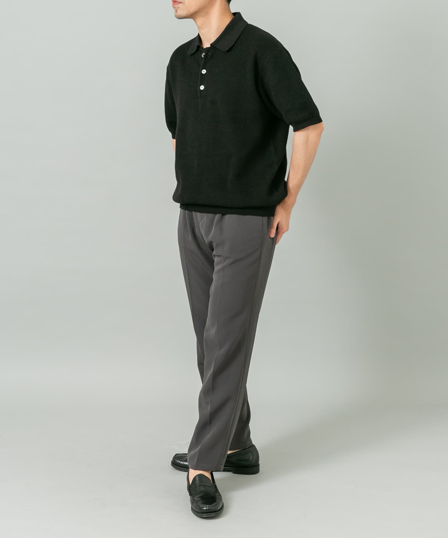 URBAN RESEARCH ROSSO「『WEB限定』変形カノコ半袖ニットポロ」|ポロシャツ|