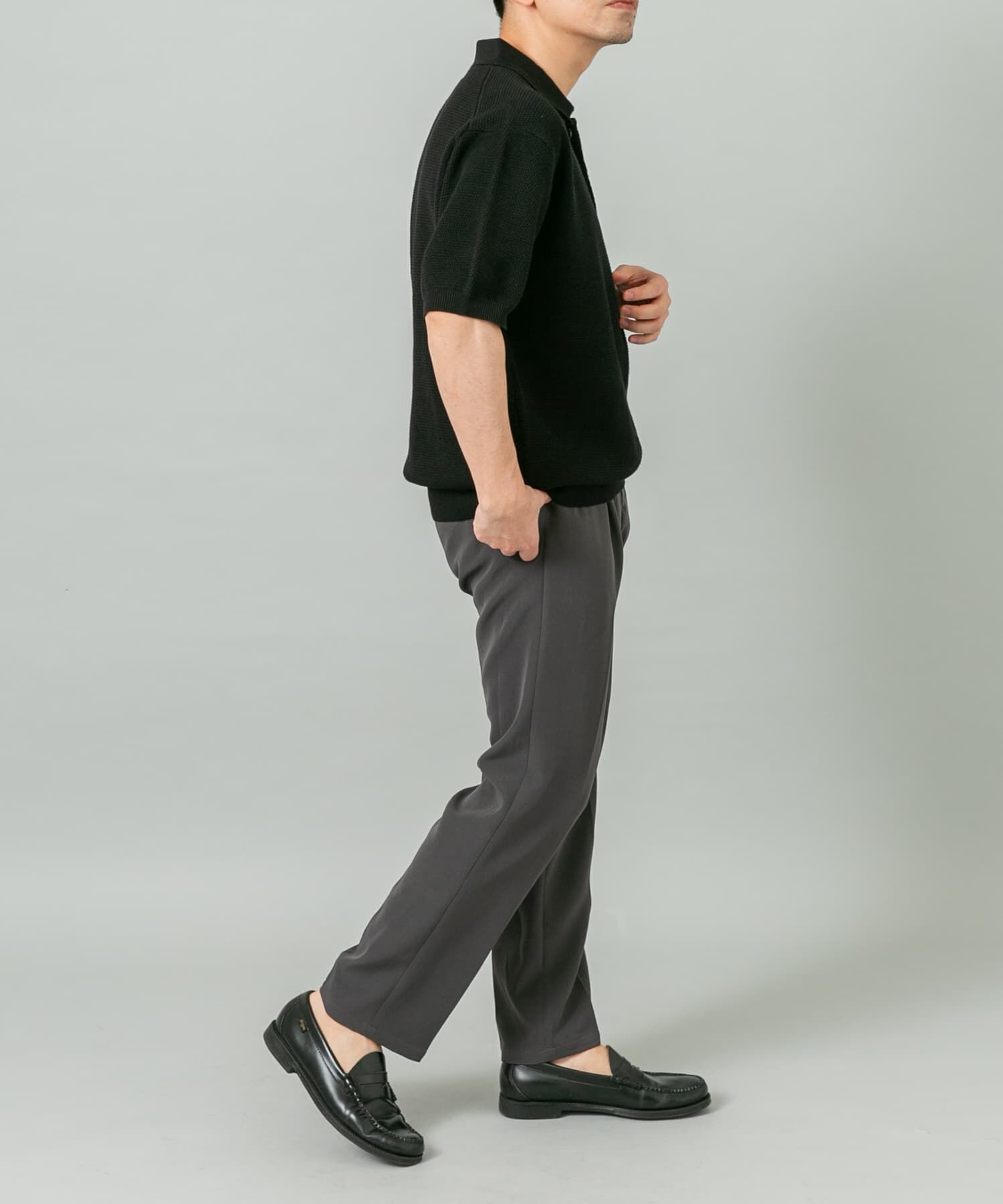 URBAN RESEARCH ROSSO「『WEB限定』変形カノコ半袖ニットポロ」|ポロシャツ|