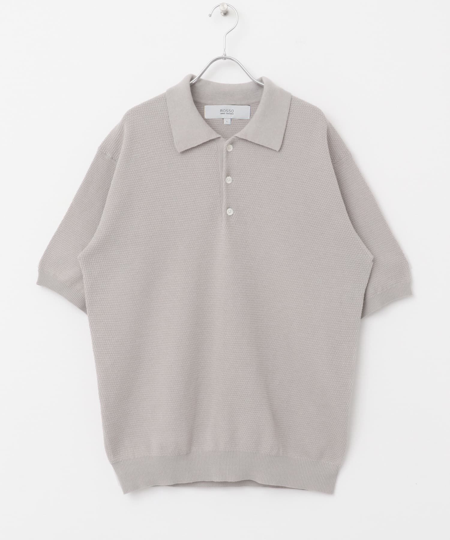 URBAN RESEARCH ROSSO「『WEB限定』変形カノコ半袖ニットポロ」|ポロシャツ|