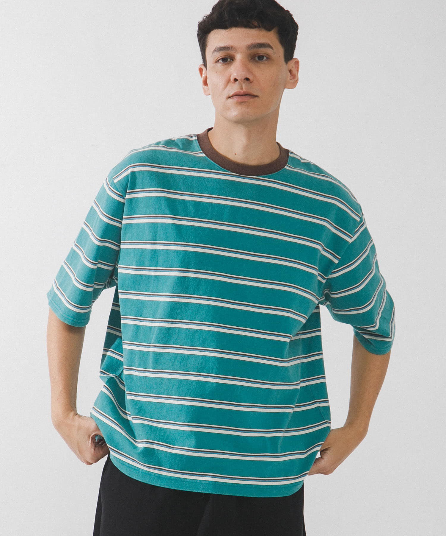 Sonny Label 「マルチボーダーショートスリーブTシャツ」|Tシャツ・カットソー|