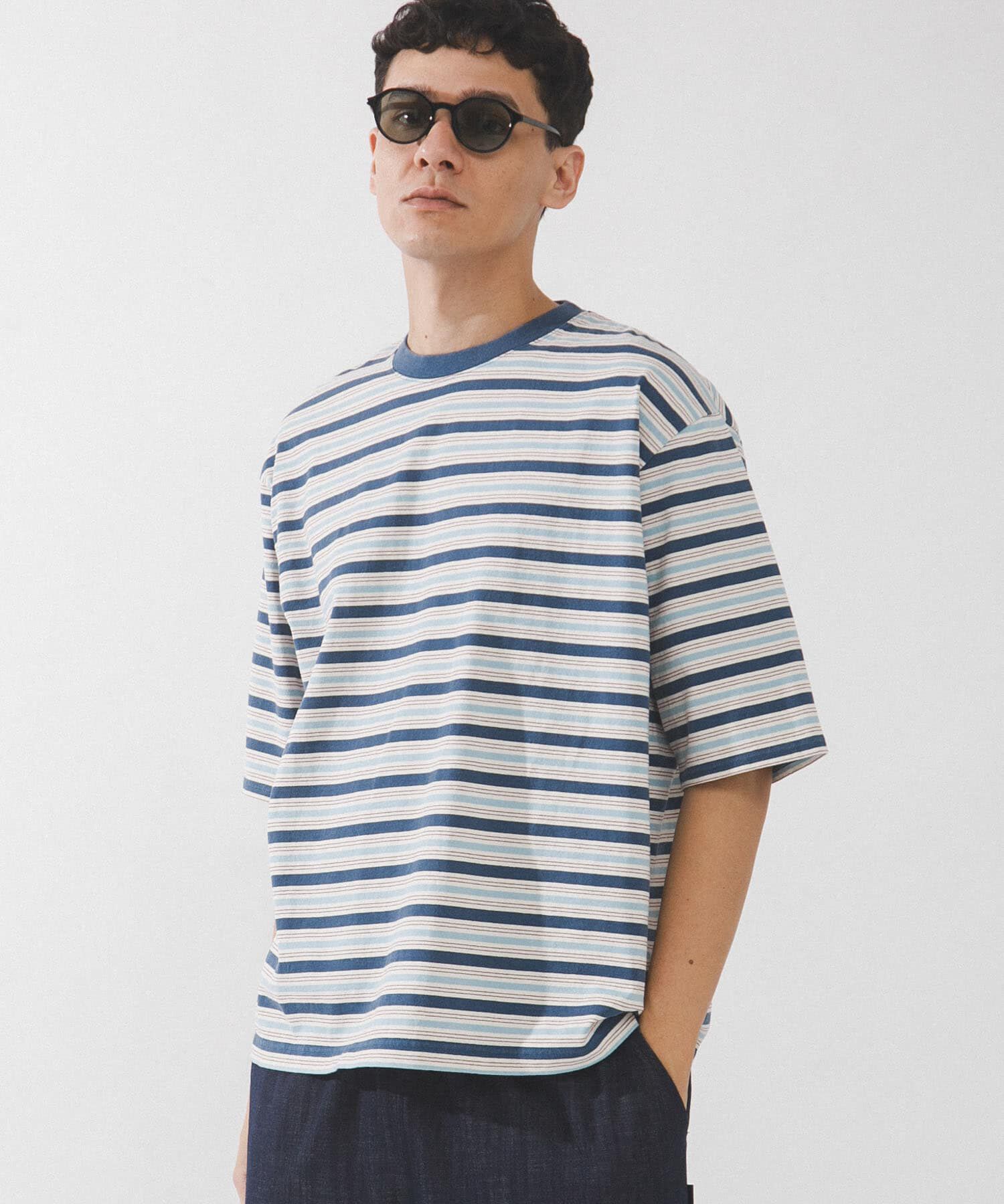 Sonny Label 「マルチボーダーショートスリーブTシャツ」|Tシャツ・カットソー|