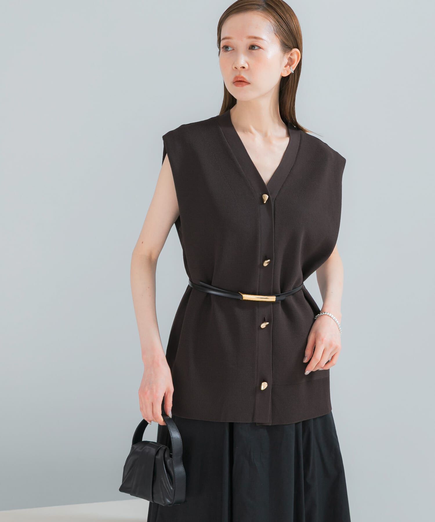 URBAN RESEARCH ROSSO「ショルダータックニットベスト」|ベスト・ジレ|